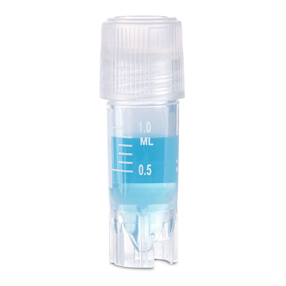 Cryogenic Vials, 1.0ml, Sterile, External Threads, Attached Screwcap with O-ring seal, CB, SS, PG, WS
