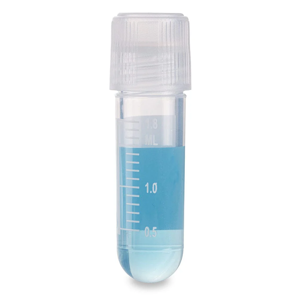 Cryogenic Vials, 2.0ml, Sterile, External Threads, Attached Screwcap with O-ring seal, RB, PG, WS