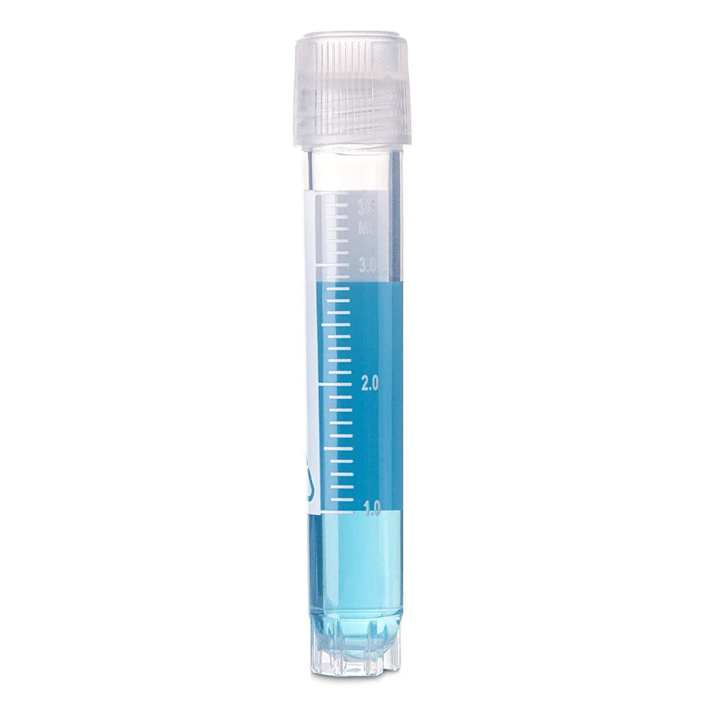 Cryogenic Vials, 4.0ml, Sterile, External Threads, Attached Screwcap with O-ring seal, RB, SS, PG, WS