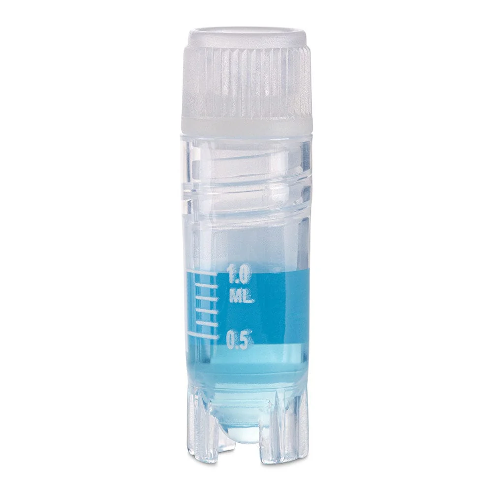 Cryogenic Vials, 1.0ml, Sterile, Internal Threads, Attached Screwcap with O-ring seal, CB, SS, PG, WS