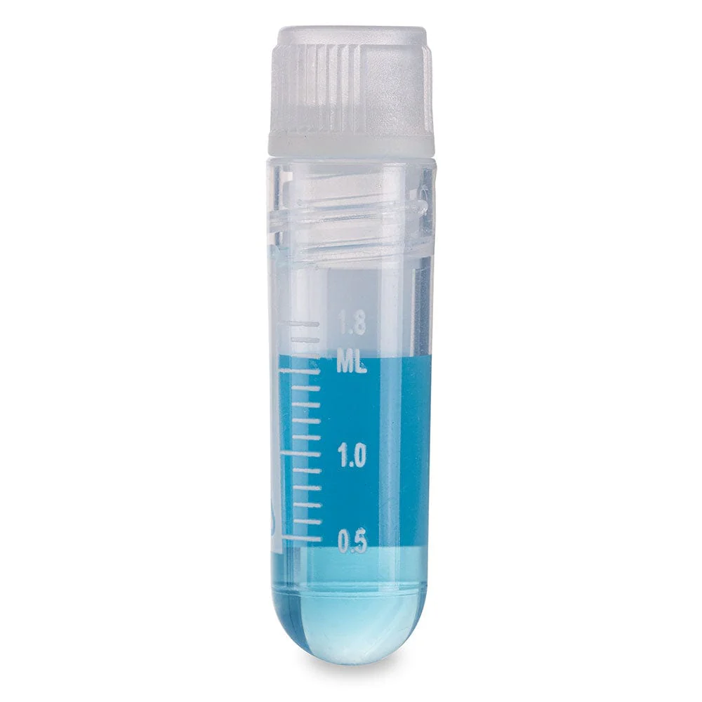 Cryogenic Vials, 2.0ml, Sterile, Internal Threads, Attached Screwcap with O-ring seal, RB, PG, WS