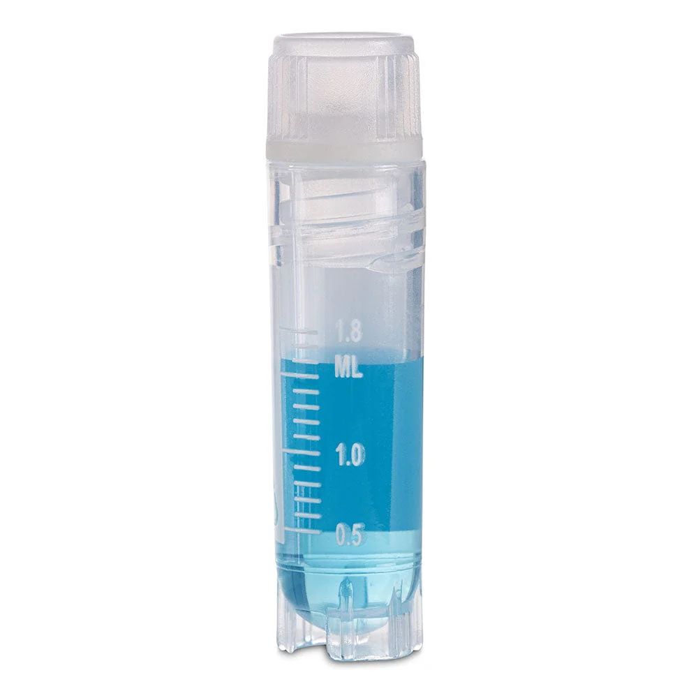 Cryogenic Vials, 2.0ml, Sterile, Internal Threads, Attached Screwcap with O-ring seal, RB, SS, PG, WS