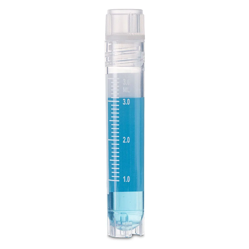 Cryogenic Vials, 4.0ml, Sterile, Internal Threads, Attached Screwcap with O-ring seal, RB, SS, PG, WS