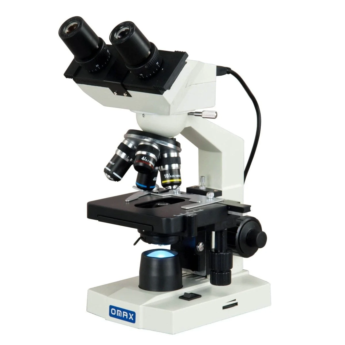 Omax MD82EZ Series Digital Integrated Compound Microscope 40X-2500X Magnification with 1.3MP Integrated Camera LED Illumination - Image 2