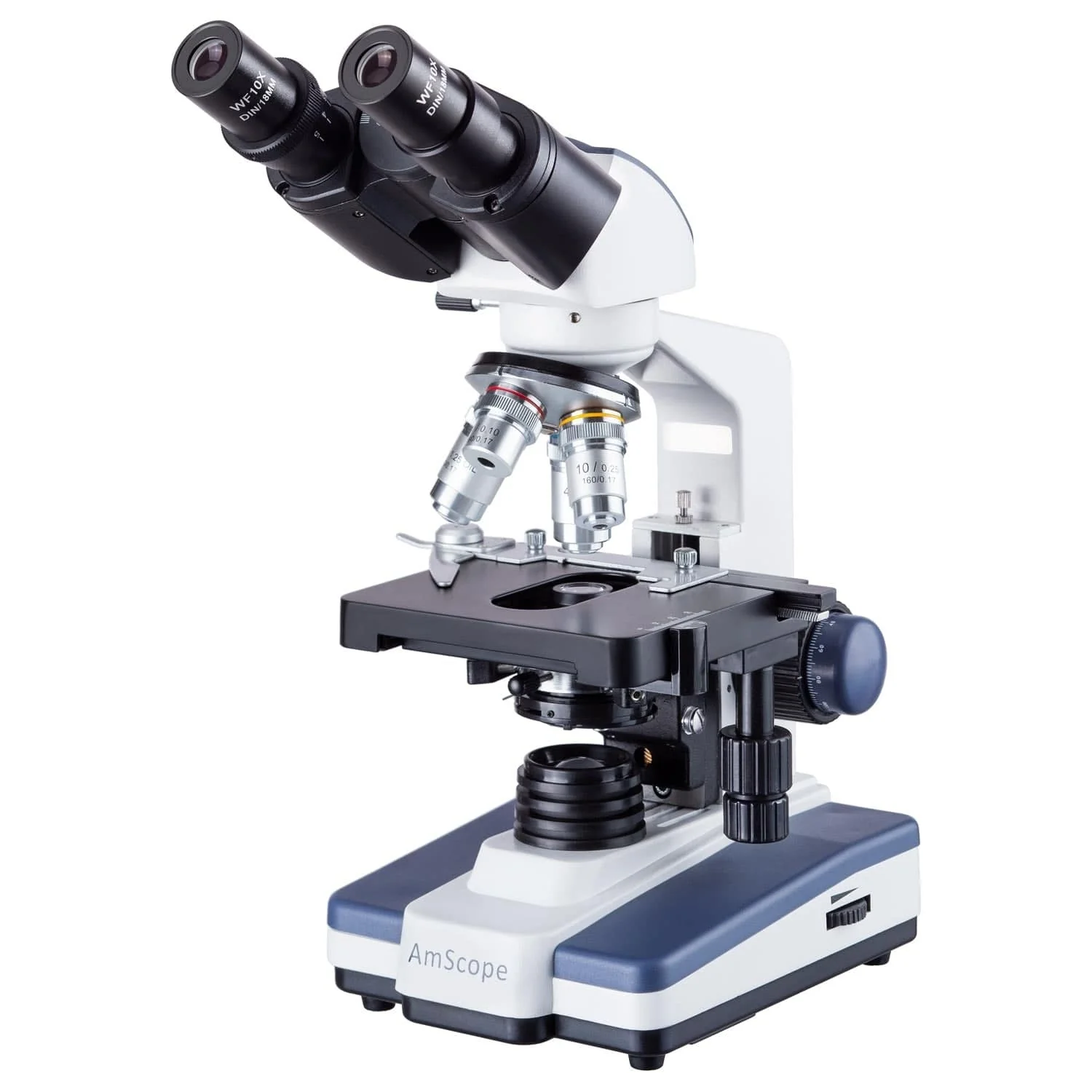 AmScope B120 Series Student & Professional LED Binocular Compound Microscope 40X-2500X Magnification With 3D Stage - Image 12