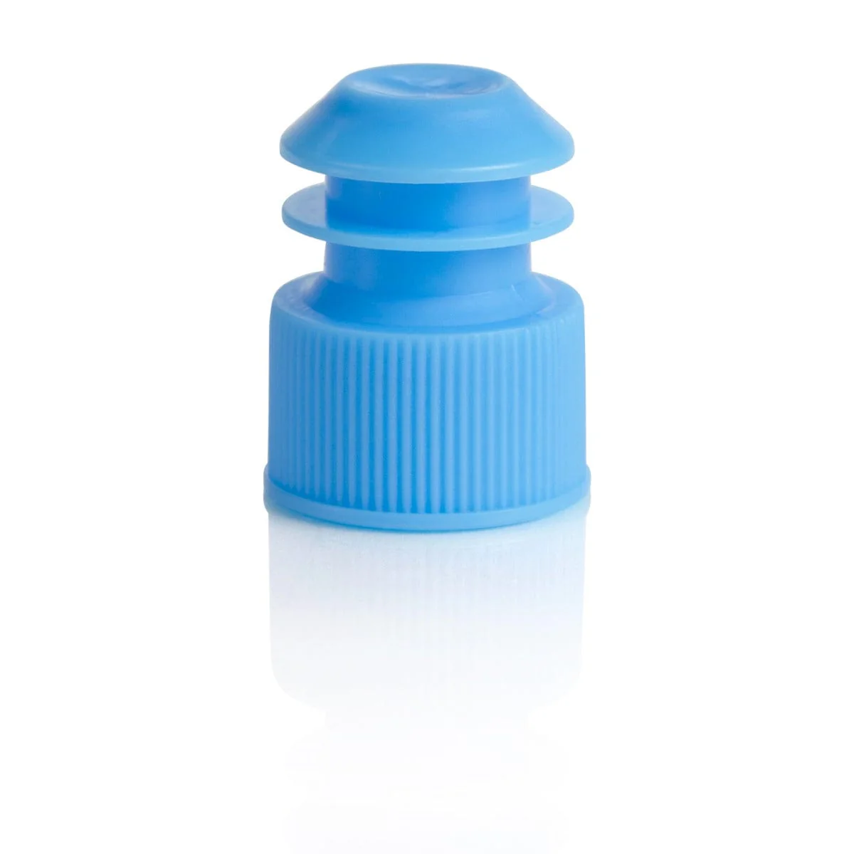 Cap, Flange Plug, 17mm, for 17mm Tubes and 15mL Centrifuge Tubes, Blue