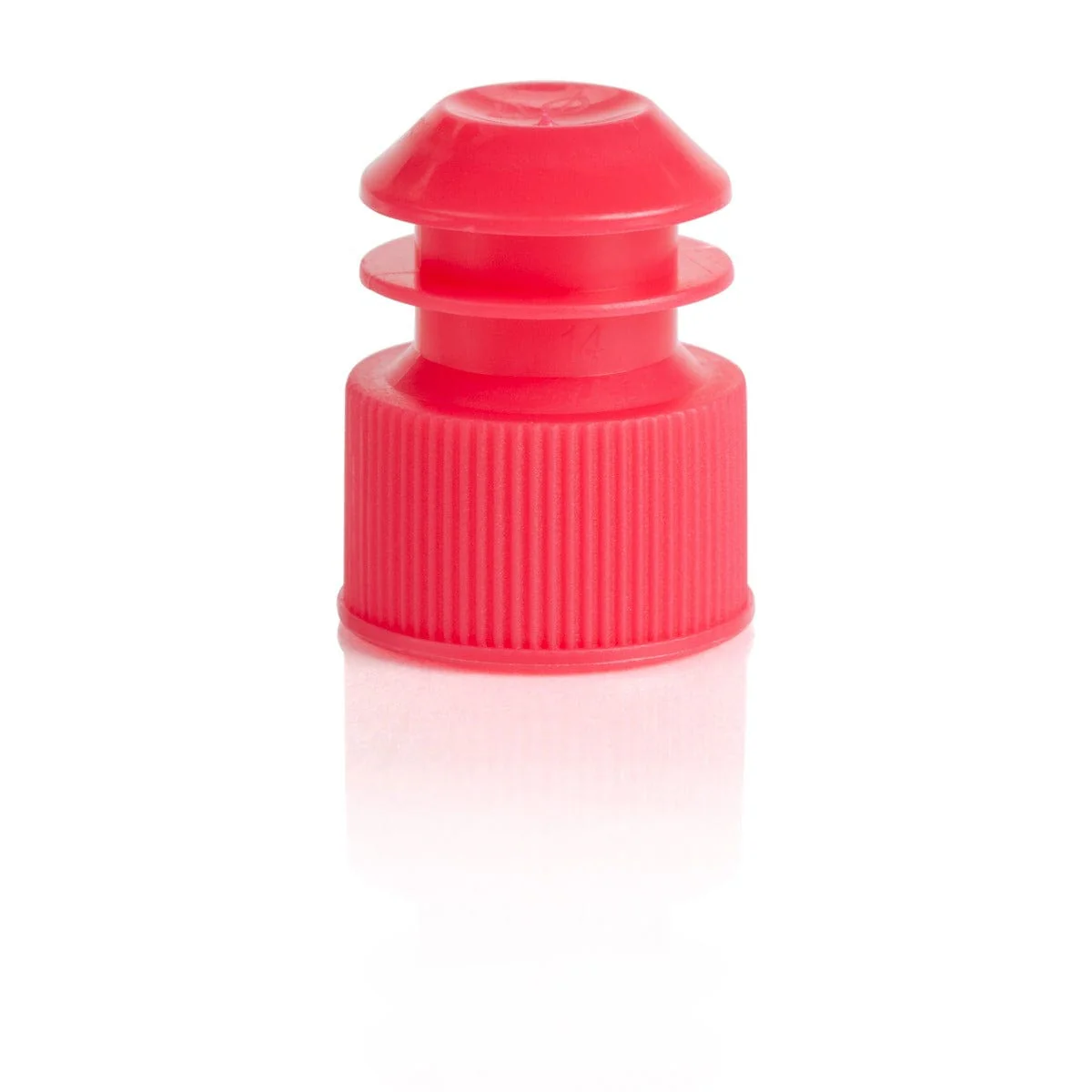 Cap, Flange Plug, 17mm, for 17mm Tubes and 15mL Centrifuge Tubes, Red