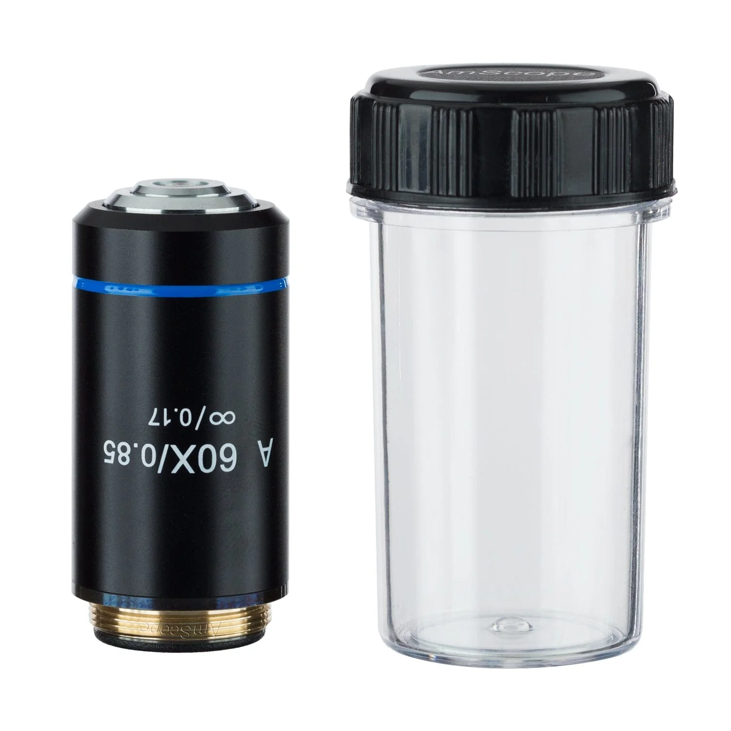 AmScope 60X Infinity Achromatic Microscope Objective with Black Finish - Image 2