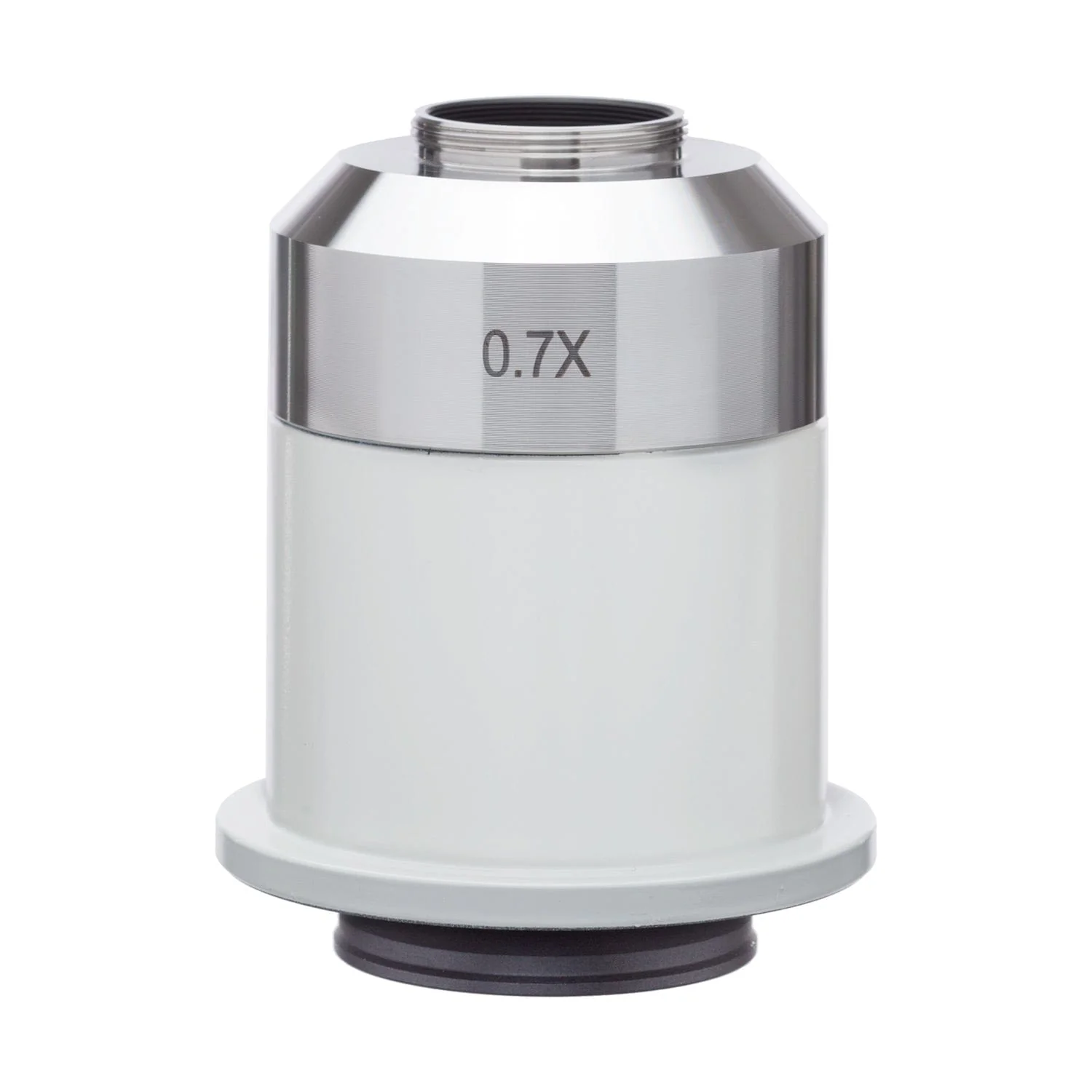 AmScope 0.7X Magnification Stainless Steel C-mount Camera Lens Adapter for Nikon Microscopes