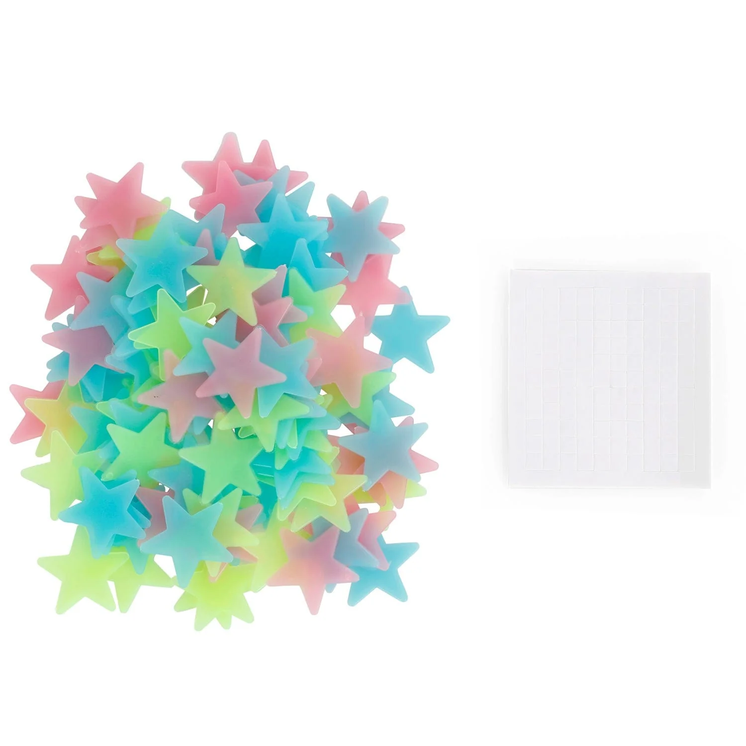 AmScope 1.18” Glow in the Dark Stars 100PC W/ Double-Sided Adhesive Foam Tape - Image 4