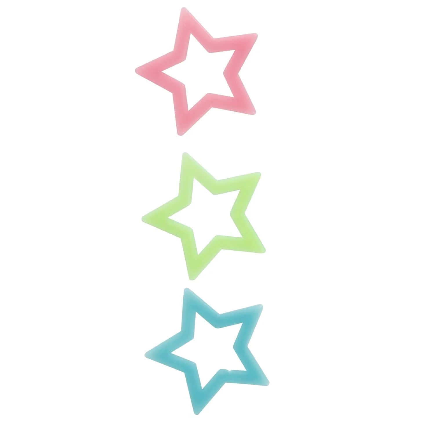 AmScope Kid's 1.85” Hollow Glow in the Dark Stars 40PC W/ Double-Sided Adhesive Foam Tape - Image 3