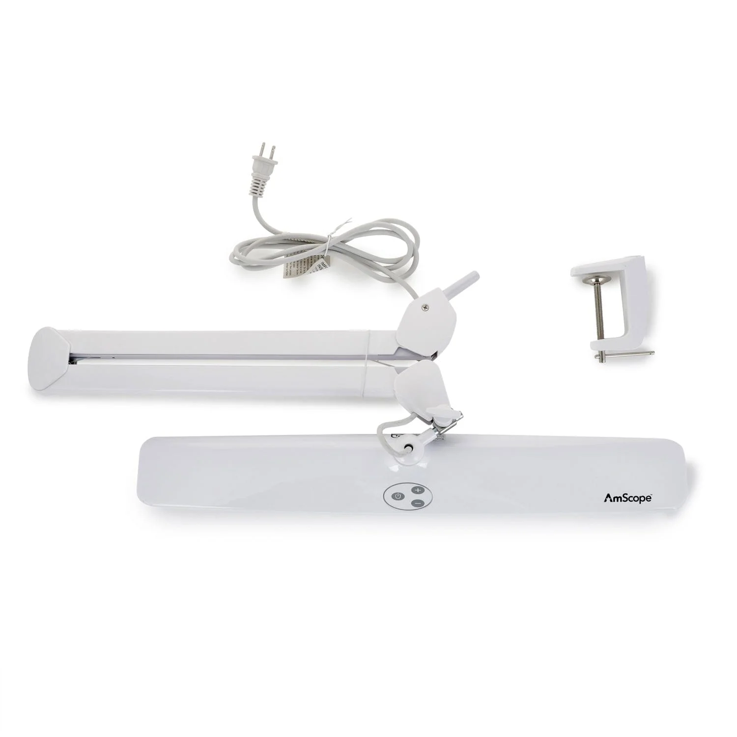 AmScope 21W 84 LED Task Lamp on Articulating Arm with Table Clamp - Image 6