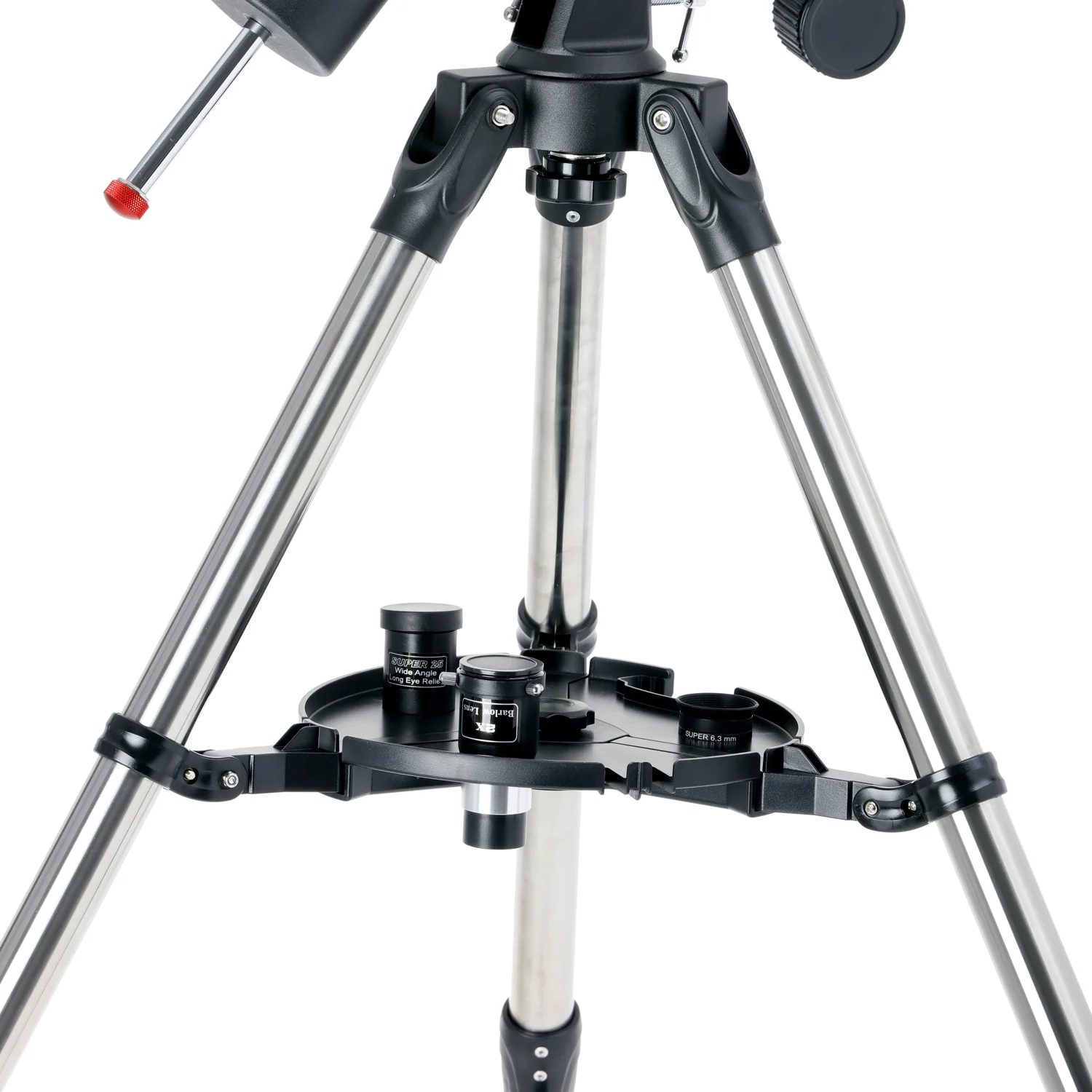 AmScope Refractor EQ Telescope with Equatorial Mount, 70mm Aperture, 900mm Focal Length, Stainless Steel Tripod and Red Dot Finder - Image 5