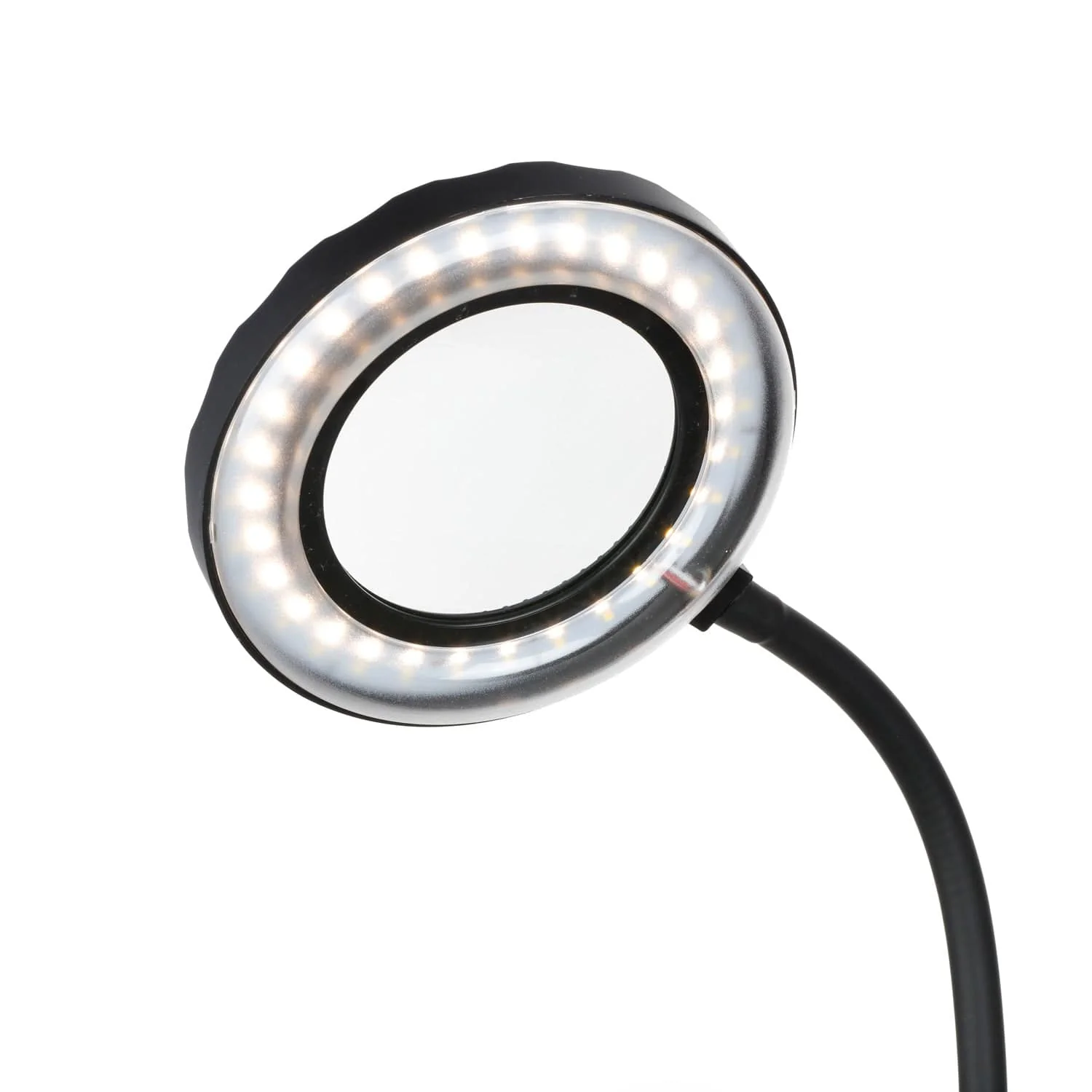 AmScope 1.75X Magnification Dual Gooseneck 4" Diameter Lens 8W LED Clip-on Magnifying Lamp in Black with Circuit Board Holder - Image 5