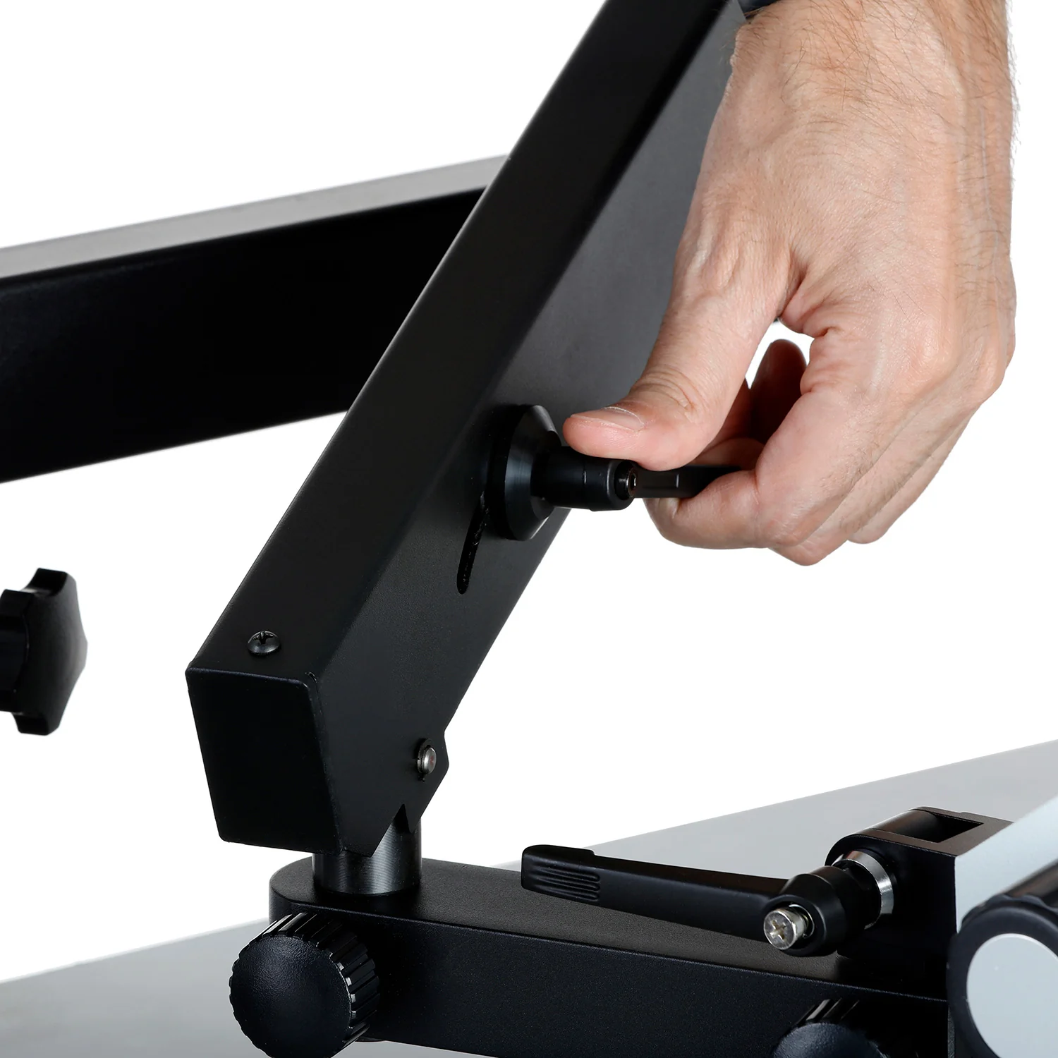AmScope Articulating Stand For Stereo Microscopes with Post Clamp and 76mm Focusing Rack - Image 4