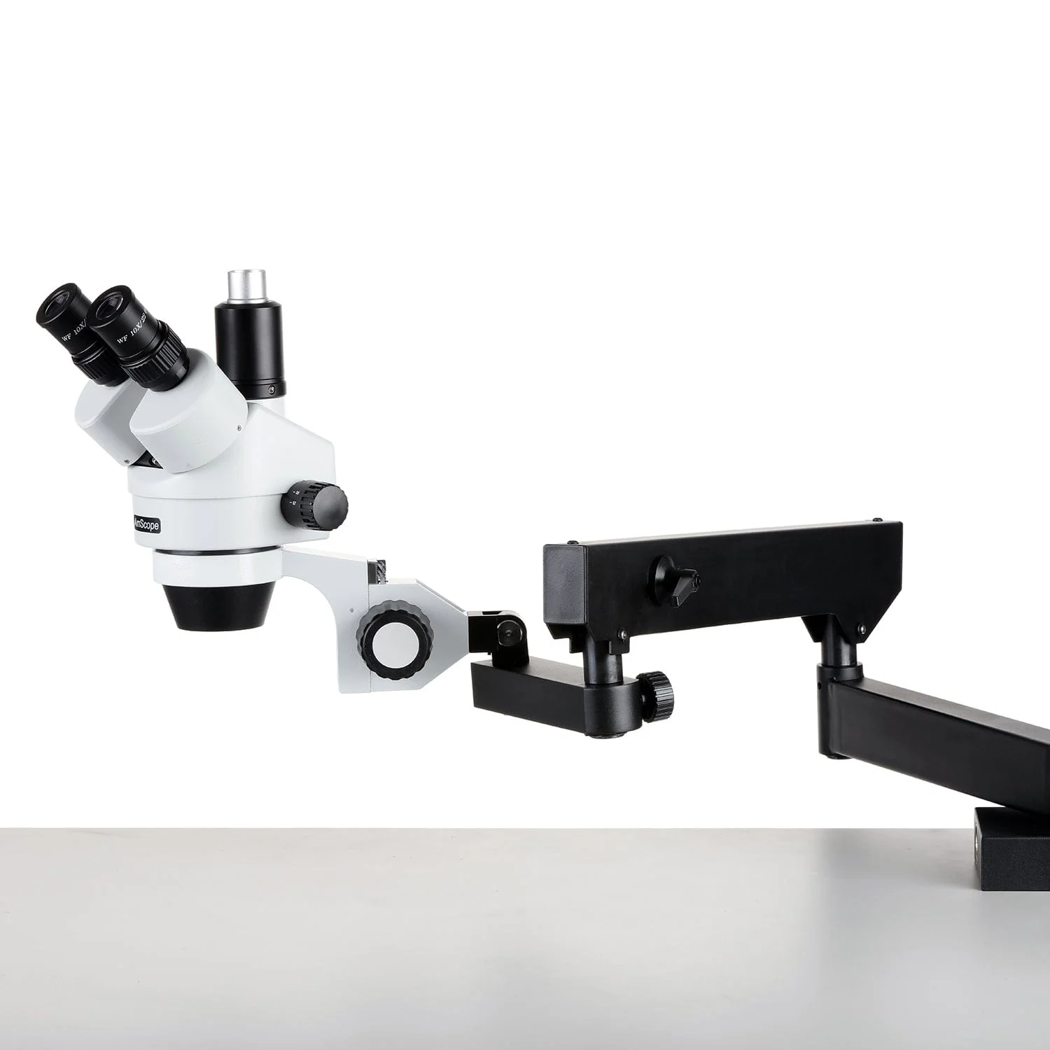 AmScope Articulating Stand with Clamp and Focusing Rack for Stereo Microscopes - Image 6