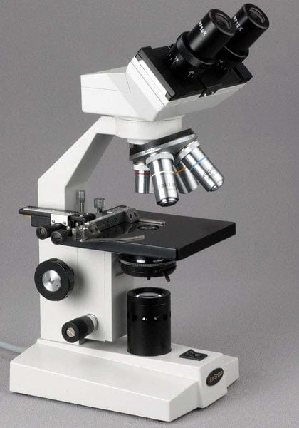 AmScope B100 Series Biological Binocular Compound Microscope 40X-2000X Magnification with LED and 5MP USB Digital Camera - Image 3