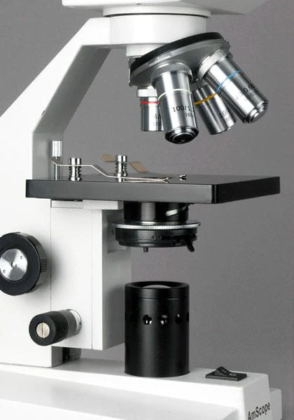 AmScope B100 Series Biological Binocular Compound Microscope 40X-2000X Magnification with LED and 5MP USB Digital Camera - Image 4