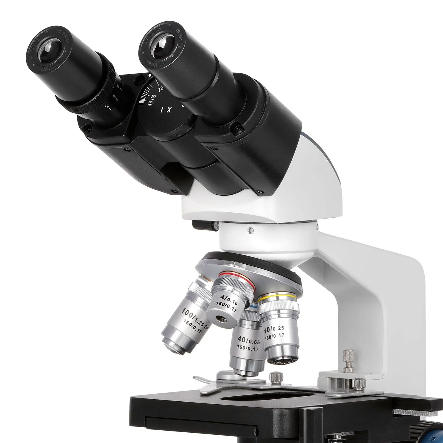 AmScope B020 Series Lab Binocular Compound Microscope 40X-2500X Magnification with LED, 3D Stage, Slide and Cleaning Kit - Image 9