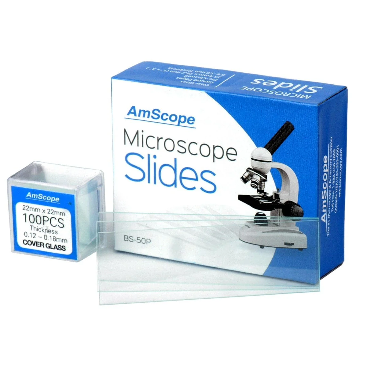 AmScope B120 Series Binocular Compound Microscope 40X-2500X Magnification with LED, Siedentopf Head, 50pc Blank Slides and 14MP USB3 Digital Camera - Image 6