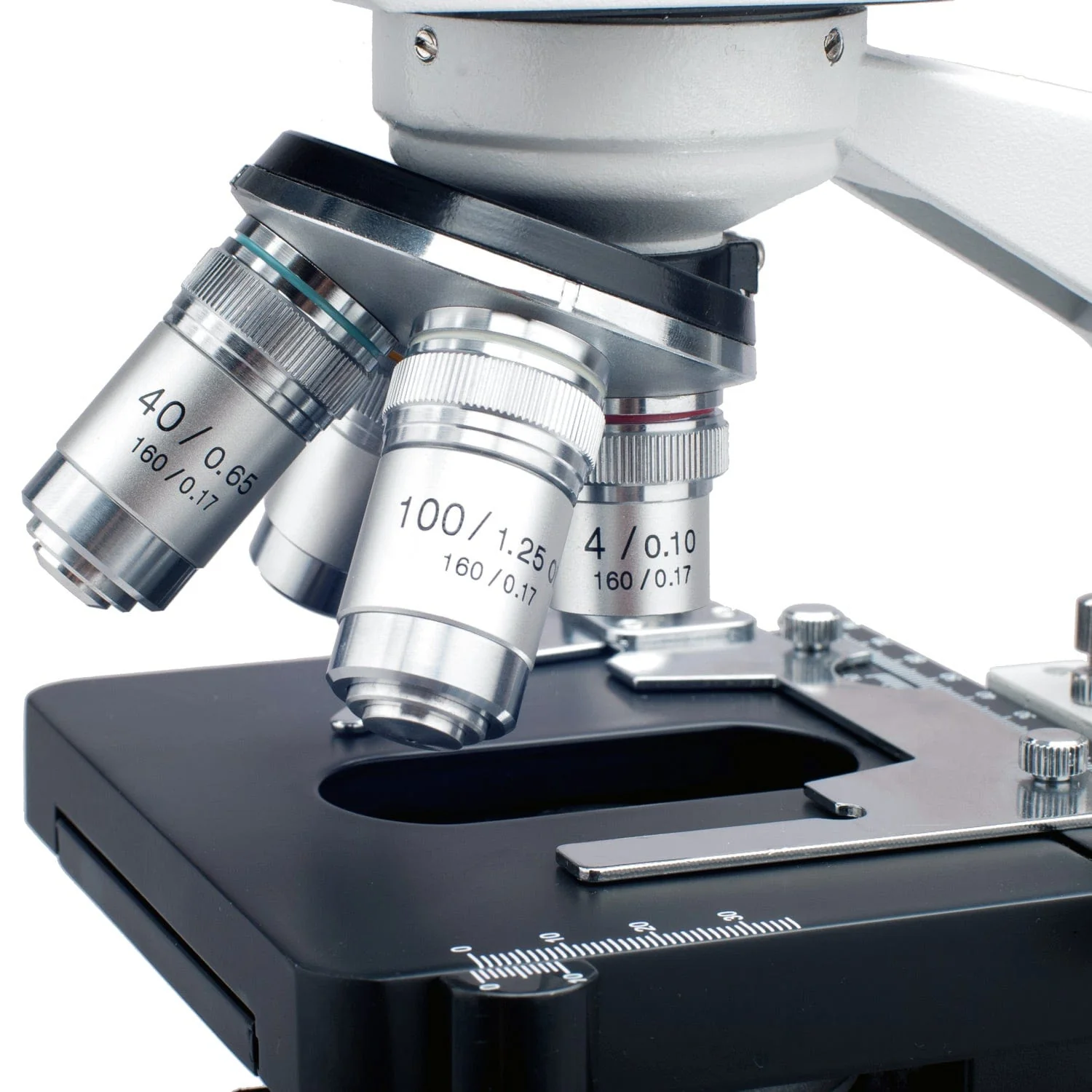 AmScope B120 Series Binocular Compound Microscope 40X-2500X Magnification with LED, Siedentopf Head, 50pc Blank Slides and 16MP USB3 Digital Camera - Image 5