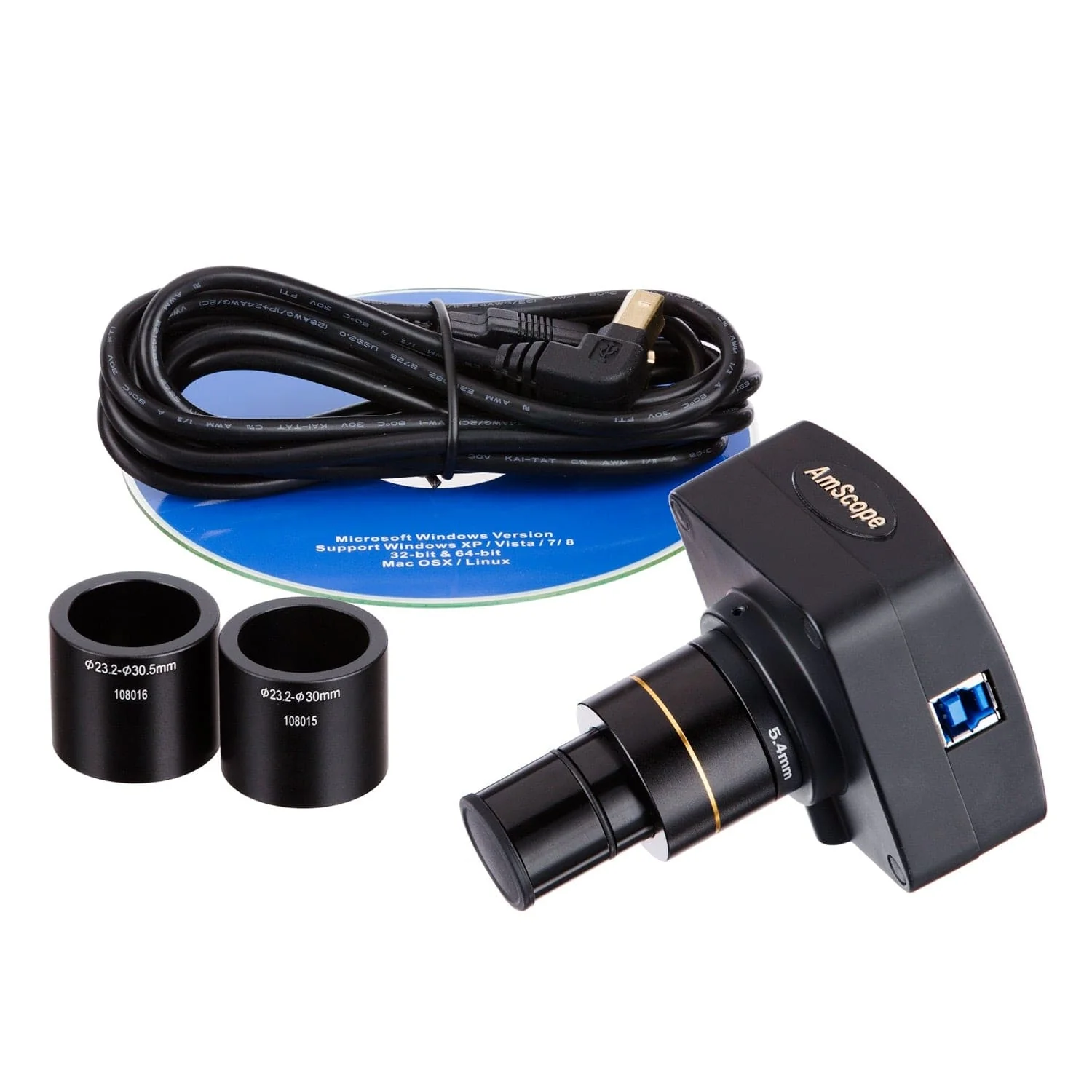 AmScope B120 Series Binocular Compound Microscope 40X-2500X Magnification with LED, Siedentopf Head, 50pc Blank Slides and 3MP USB3 Digital Camera - Image 3