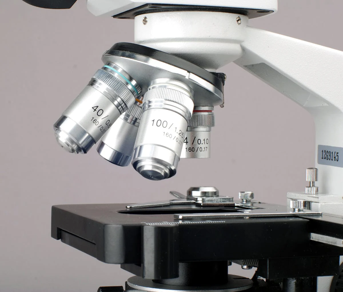 AmScope B120 Series Binocular Compound Microscope 40X-2500X Magnification with LED, Siedentopf Head, 3D Stage, 25 Biology Slides and Book - Image 4