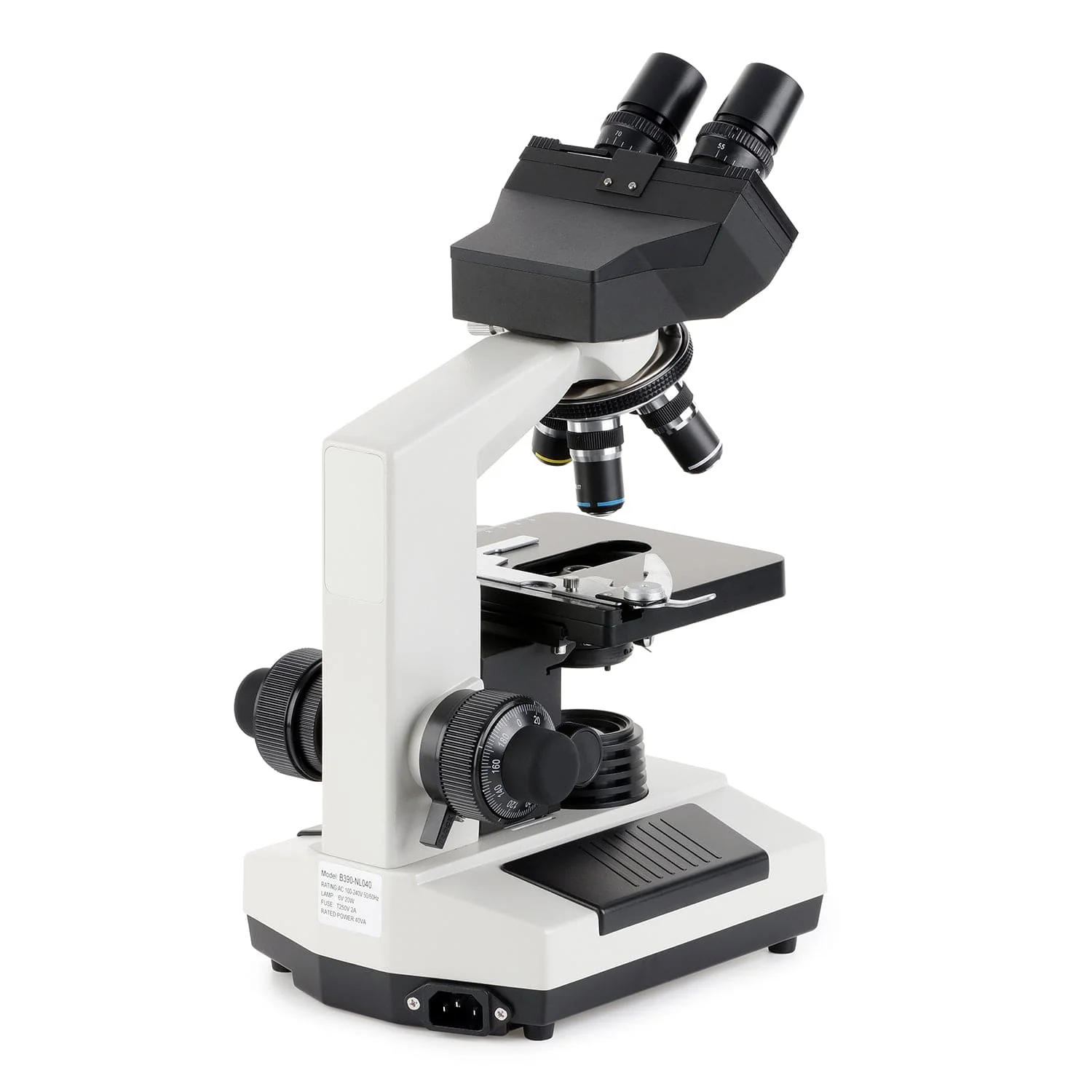AmScope B390 Series Binocular Compound Microscope with 20W Halogen, 3D Mechanical Stage and Optional Digital Camera - Image 9