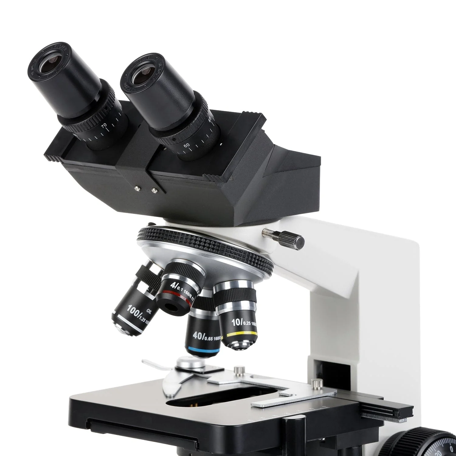 AmScope B390 Series Binocular Compound Microscope with 20W Halogen, 3D Mechanical Stage and Optional Digital Camera - Image 12