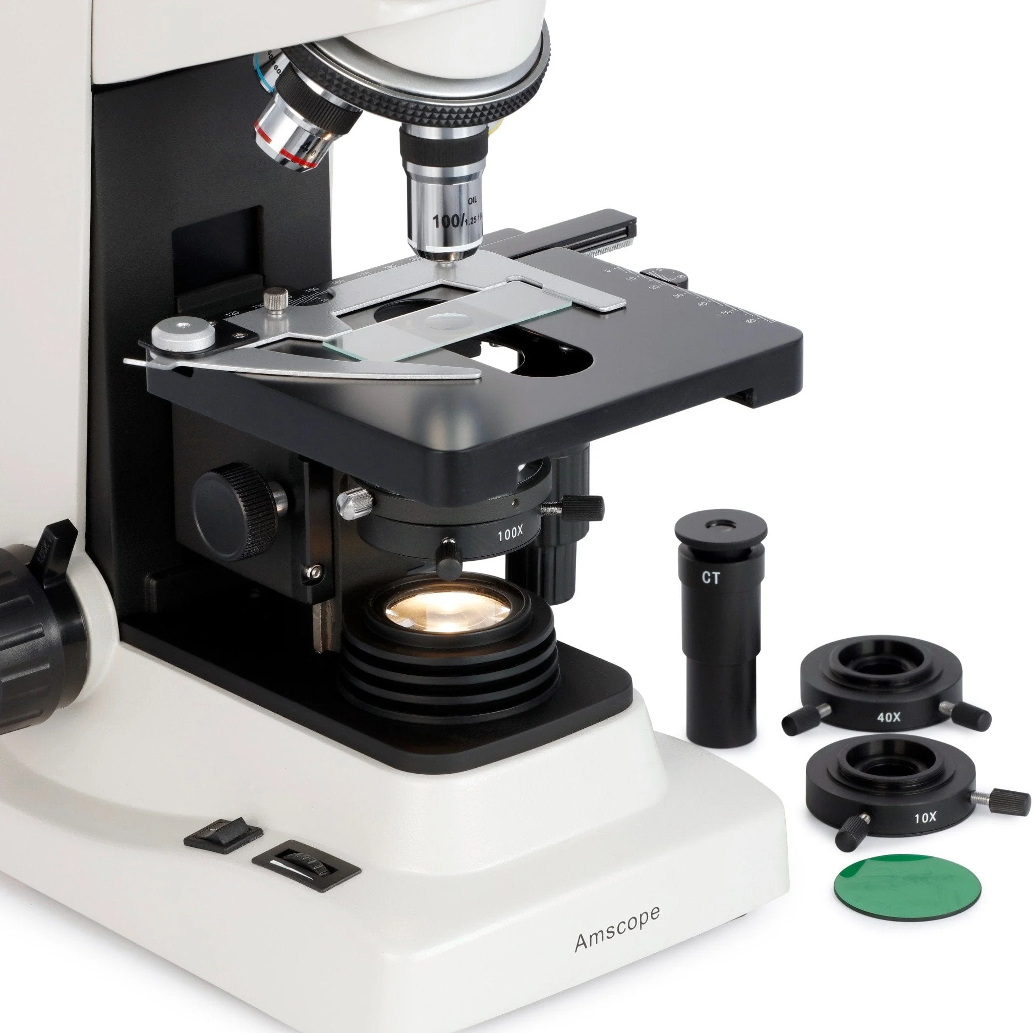 AmScope B600 Advanced Phase Contrast Binocular Compound Microscope 40X-1600X Magnification - Image 10