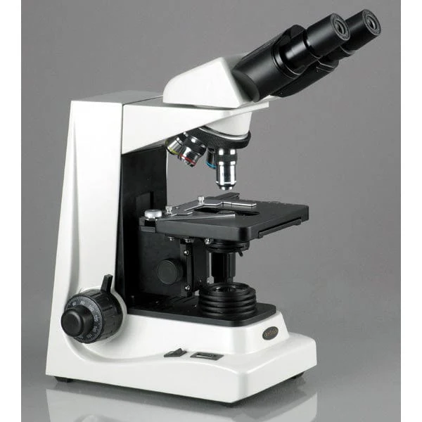 AmScope B600 Series Advanced Turret Phase Contrast Binocular Compound Microscope 40X-1600X Magnification - Image 3