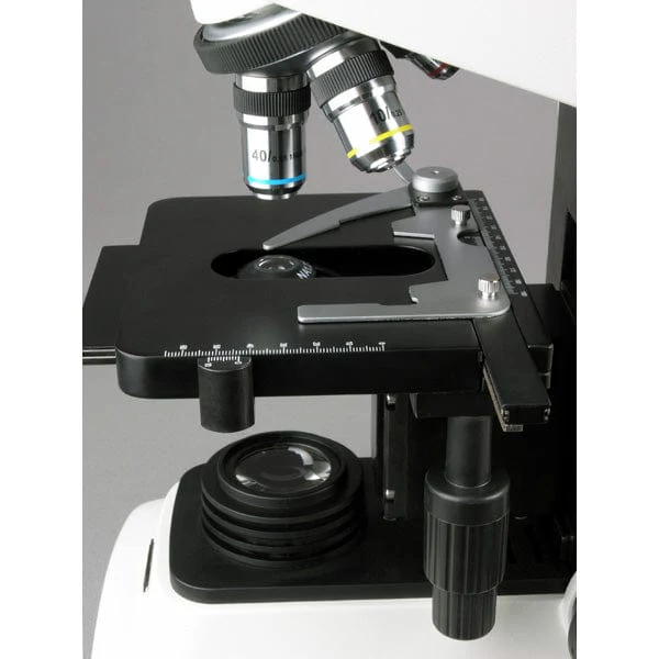 AmScope B600 Series Advanced Turret Phase Contrast Binocular Compound Microscope 40X-1600X Magnification - Image 6