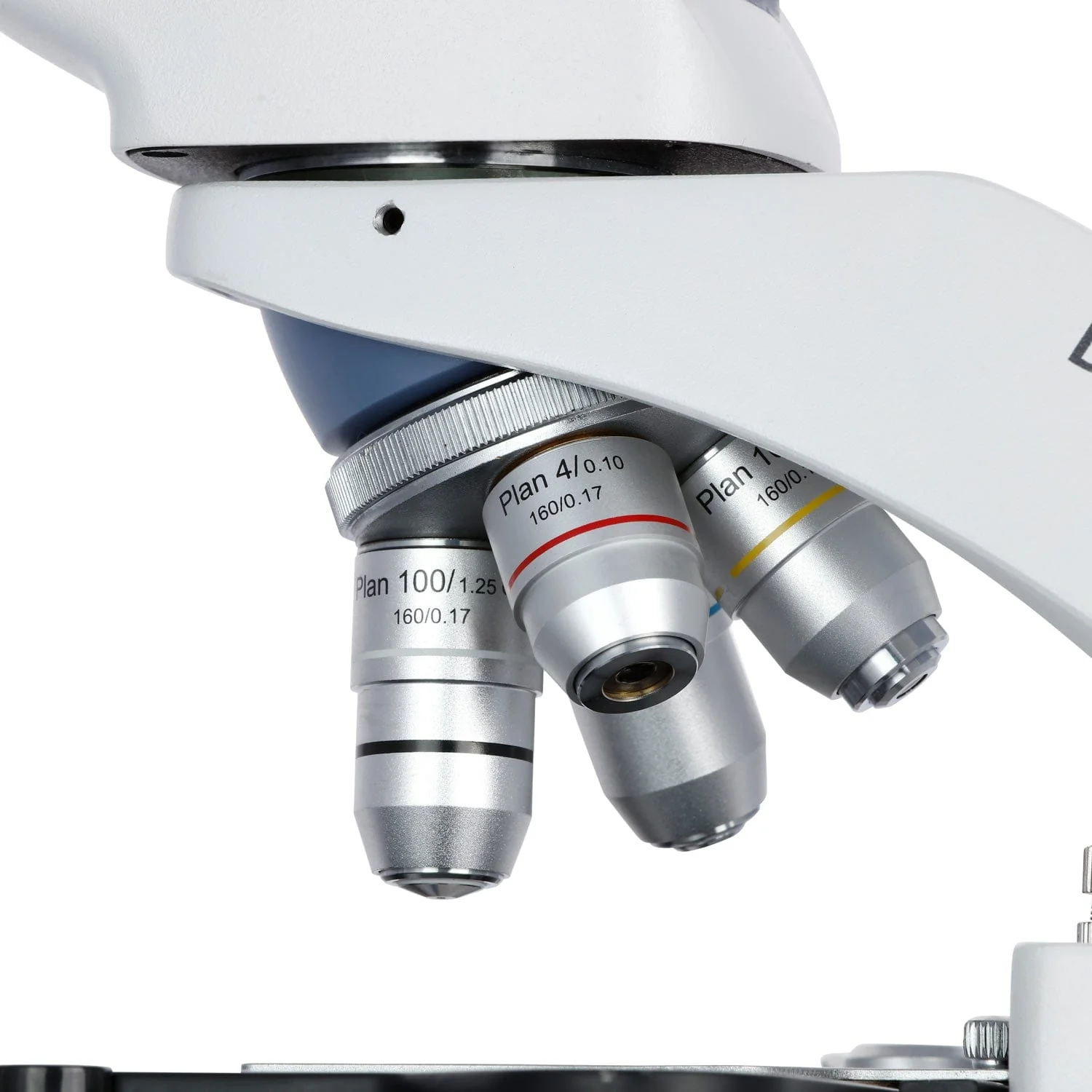 AmScope BioBlue Series Lab Tinocular Compound Microscope 40X-1000X Magnification with Plan Objectives - Image 3
