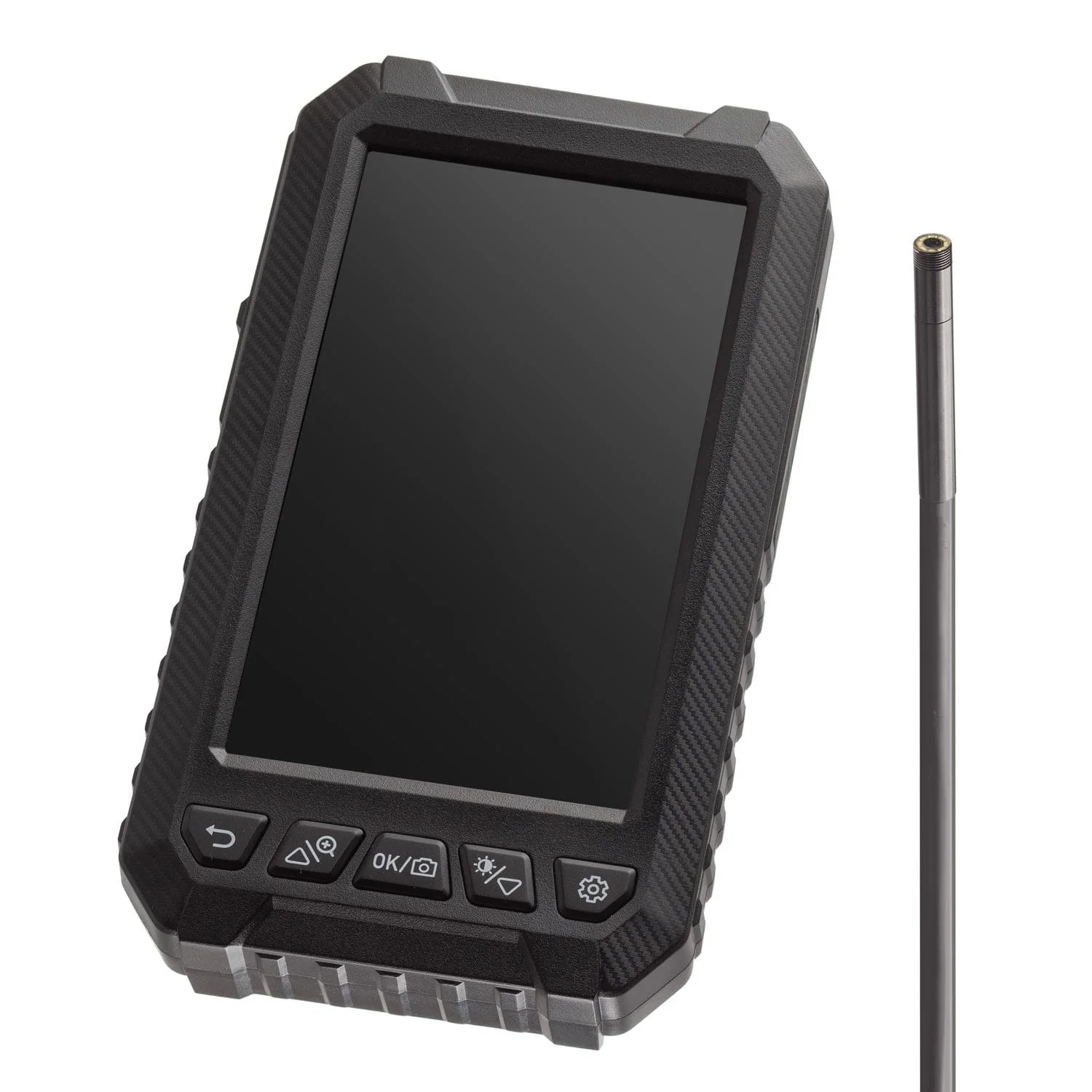 OMAX Digital Borescope with 5.5mm Camera on 5m Rigid Cable, 5" Display