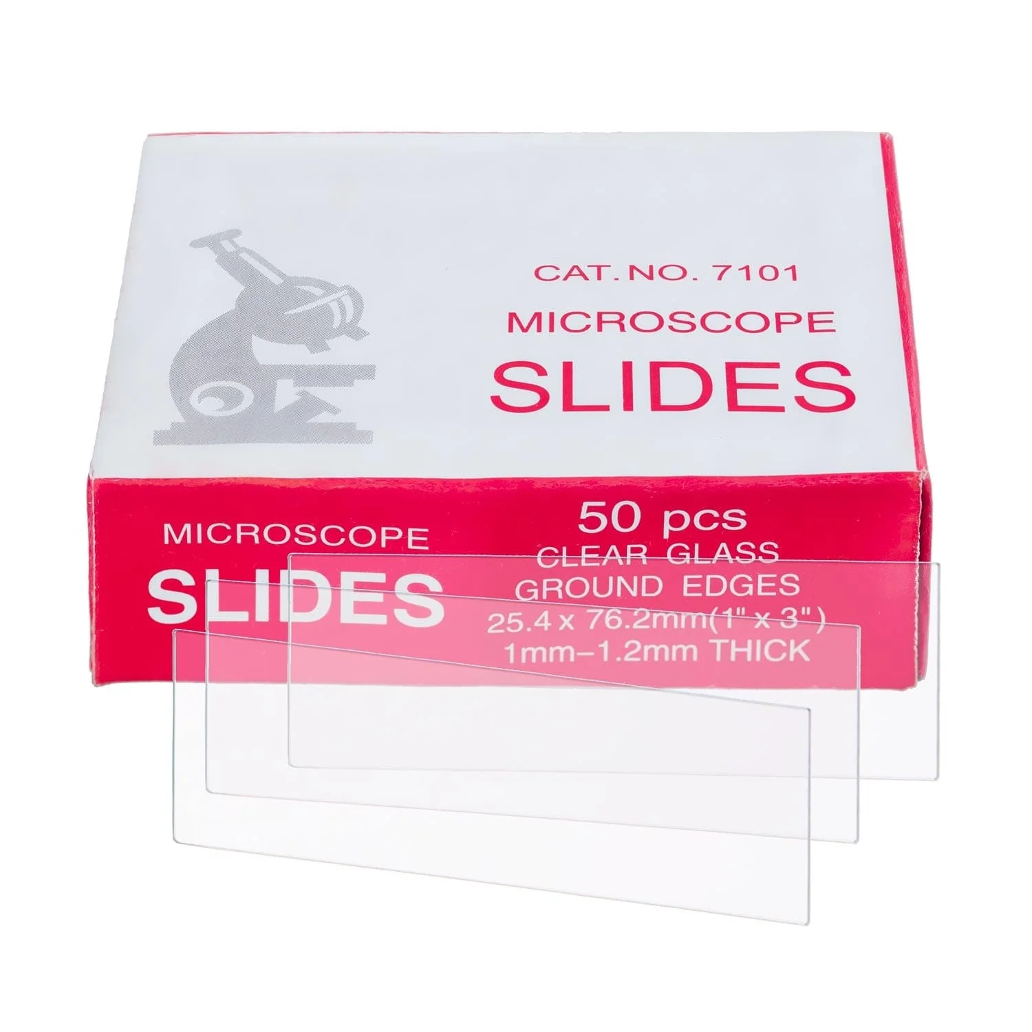 AmScope 50 Blank Microscope Slides With Ground Edges