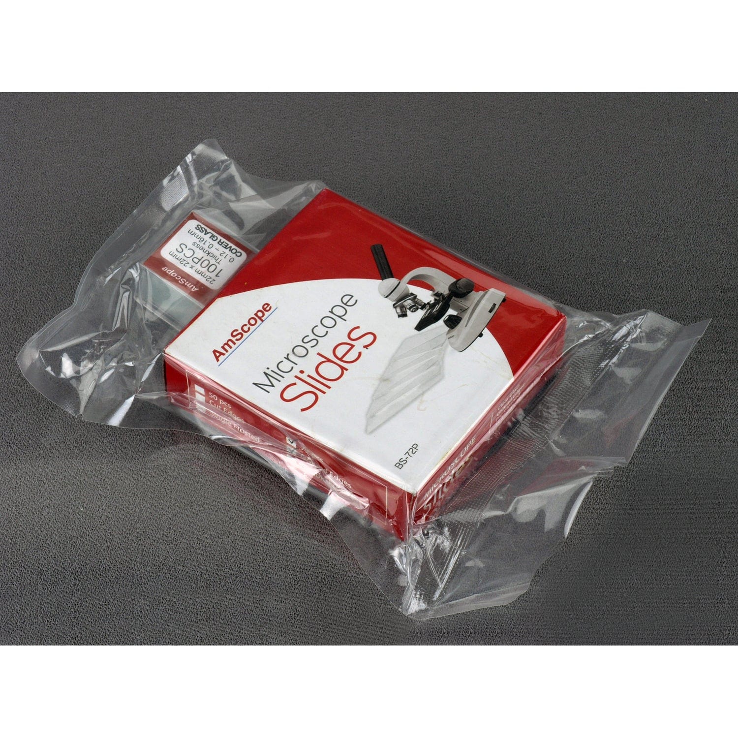 AmScope Carton of 3600 Pre-Cleaned Blank Microscope Slides and 5000 22x22mm Square Cover Glass - Image 2