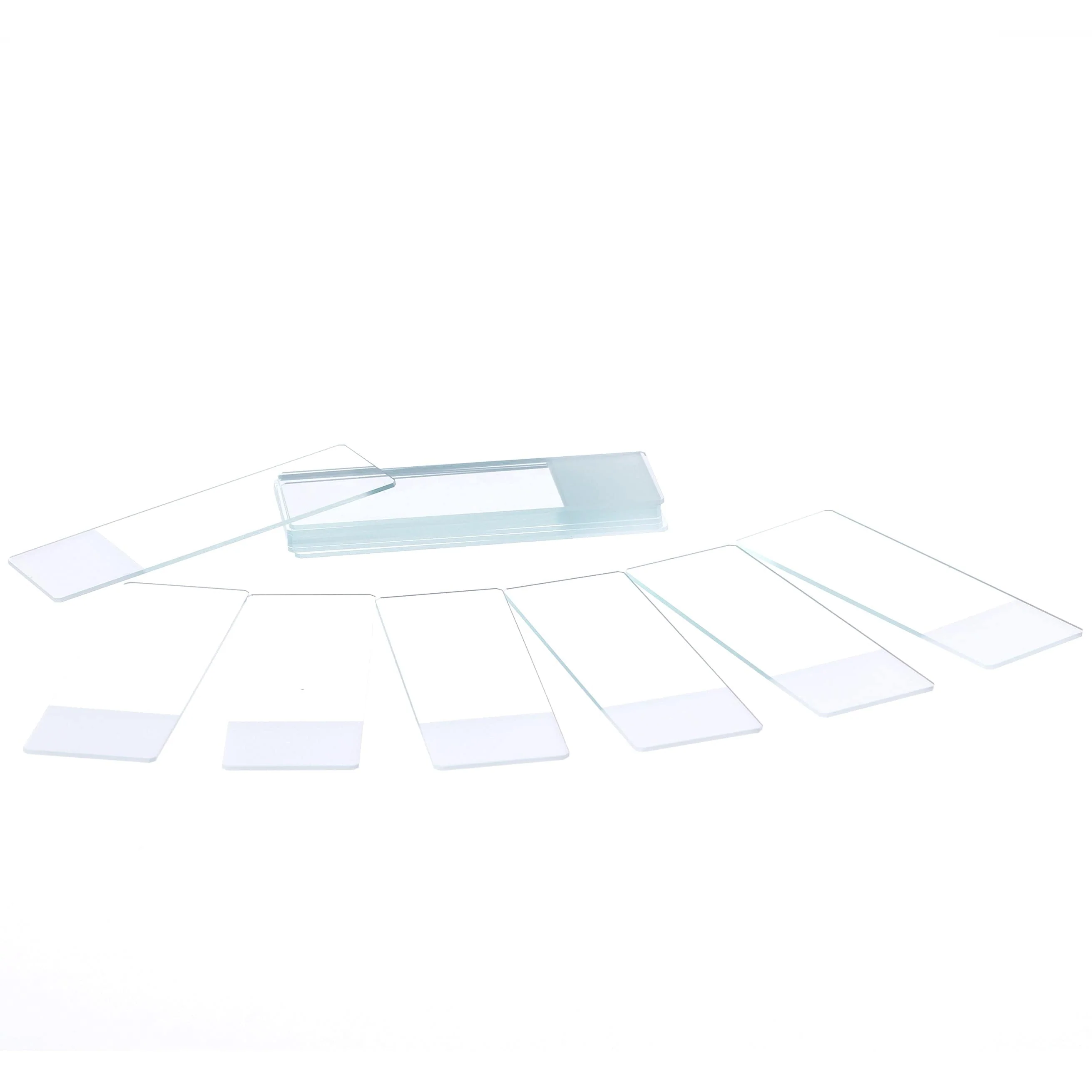 AmScope Frosted Clear Glass Ground Edge Microscope Slides, Pack of 50 - Image 3