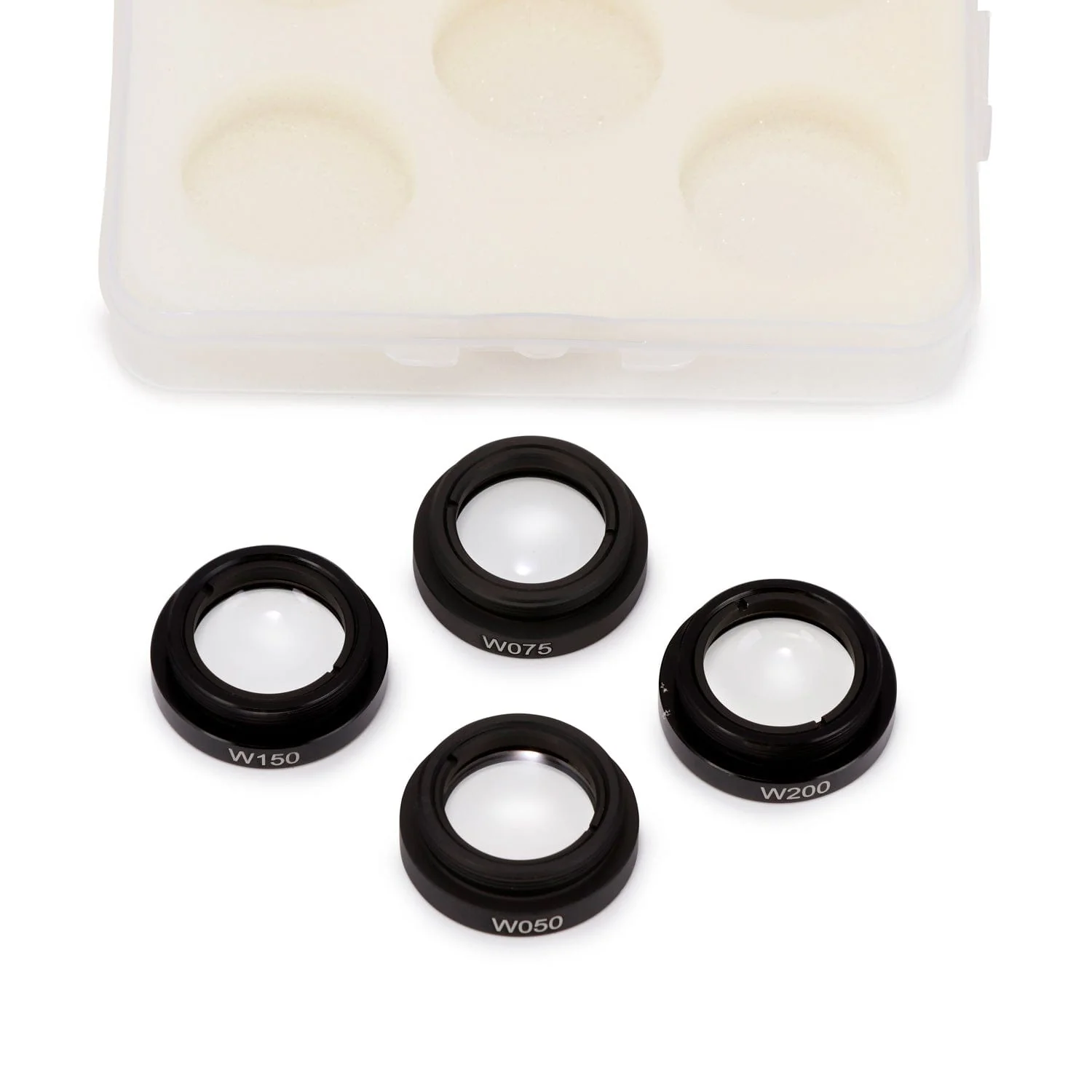 AmScope Set of Objective Lenses for DM756 and H756 Digital Microscopes - 0.5X, 0.75X, 1.5X, 2.0X - Image 2