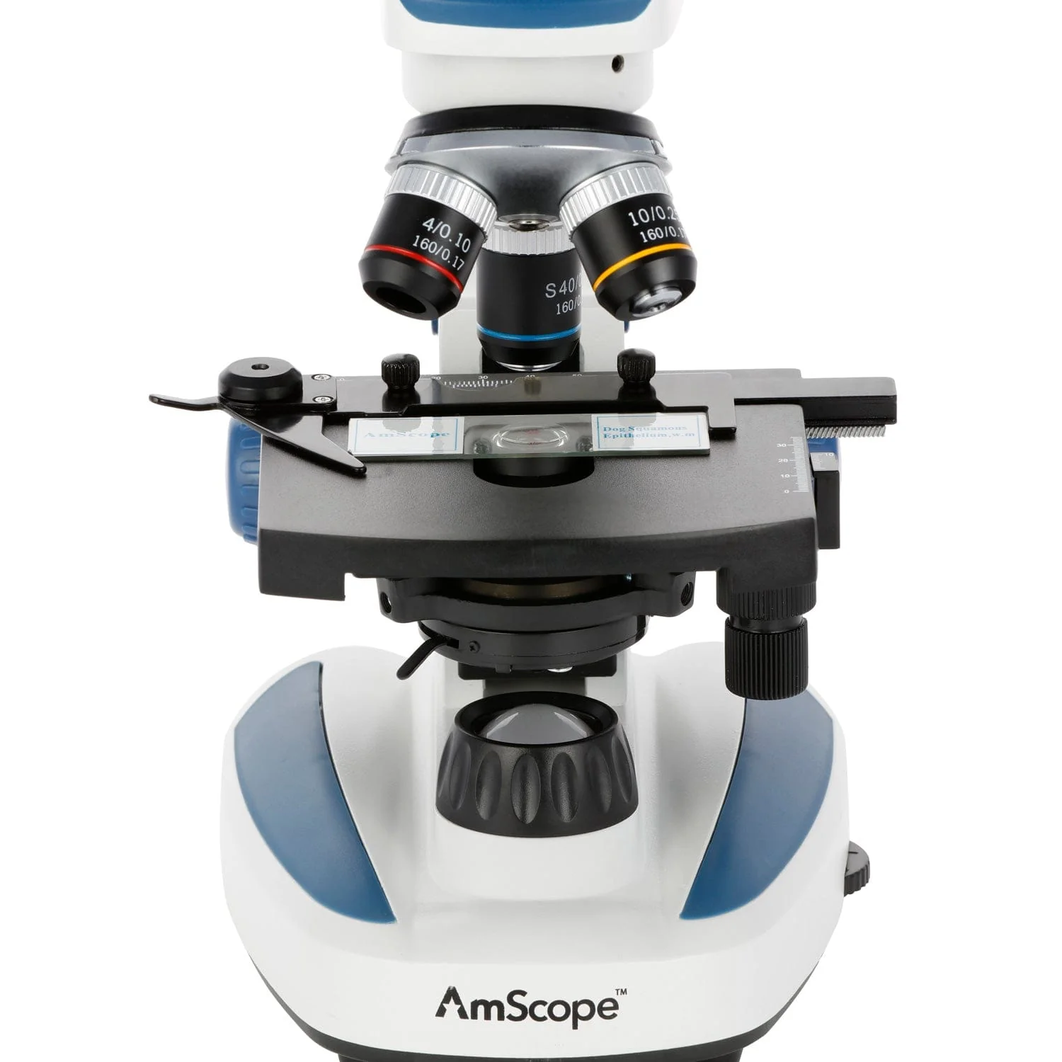 AmScope B110 Series Binocular Compound Microscope 40X-1000X Magnification dual LED, Ergonomic, Lab With 3D Two-Layer Mechanical Stage - Image 2