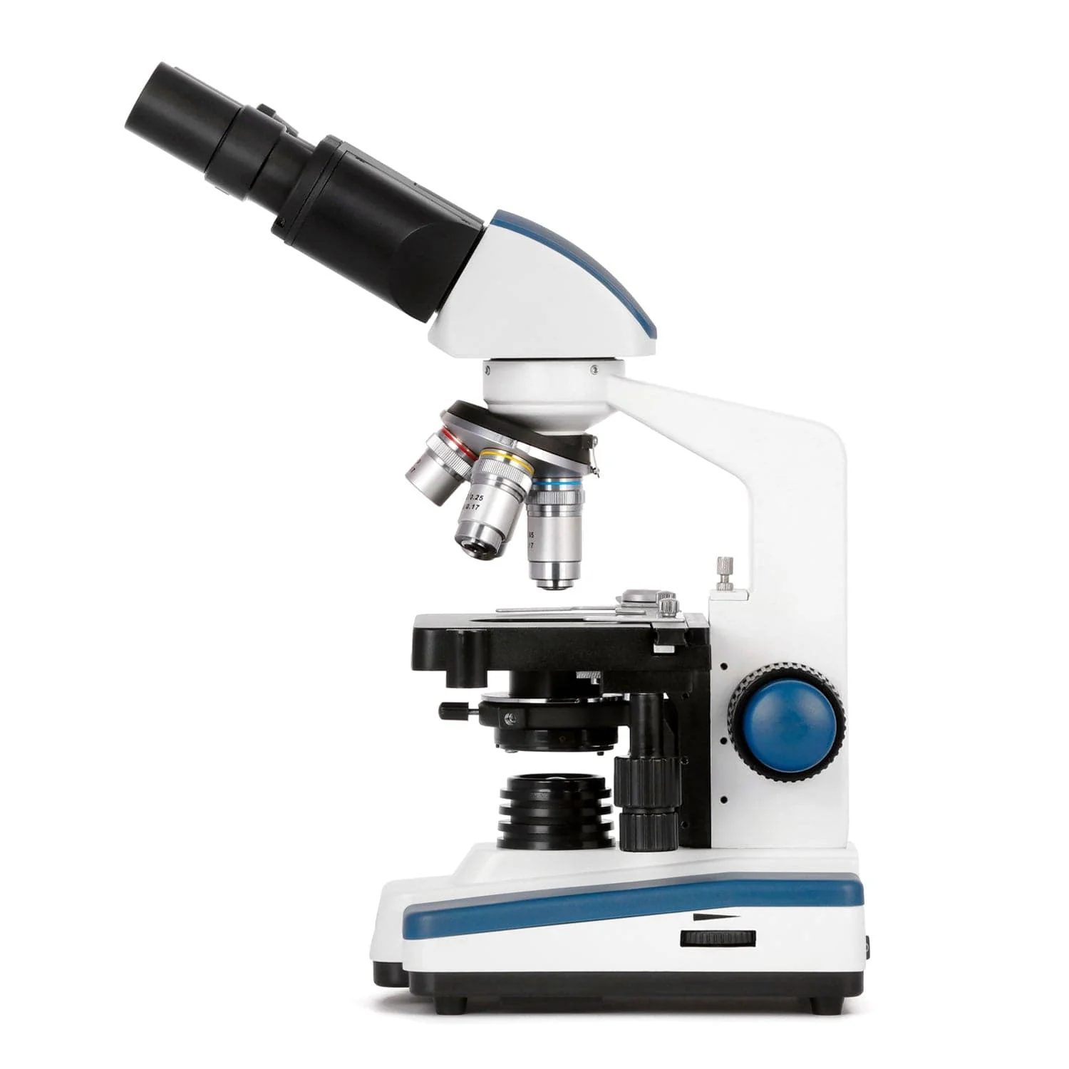 AmScope B120 Series Student & Professional LED Binocular Compound Microscope w/Siedentopf Head, 3D Mechanical Stage & Optional Digital Camera - Image 4