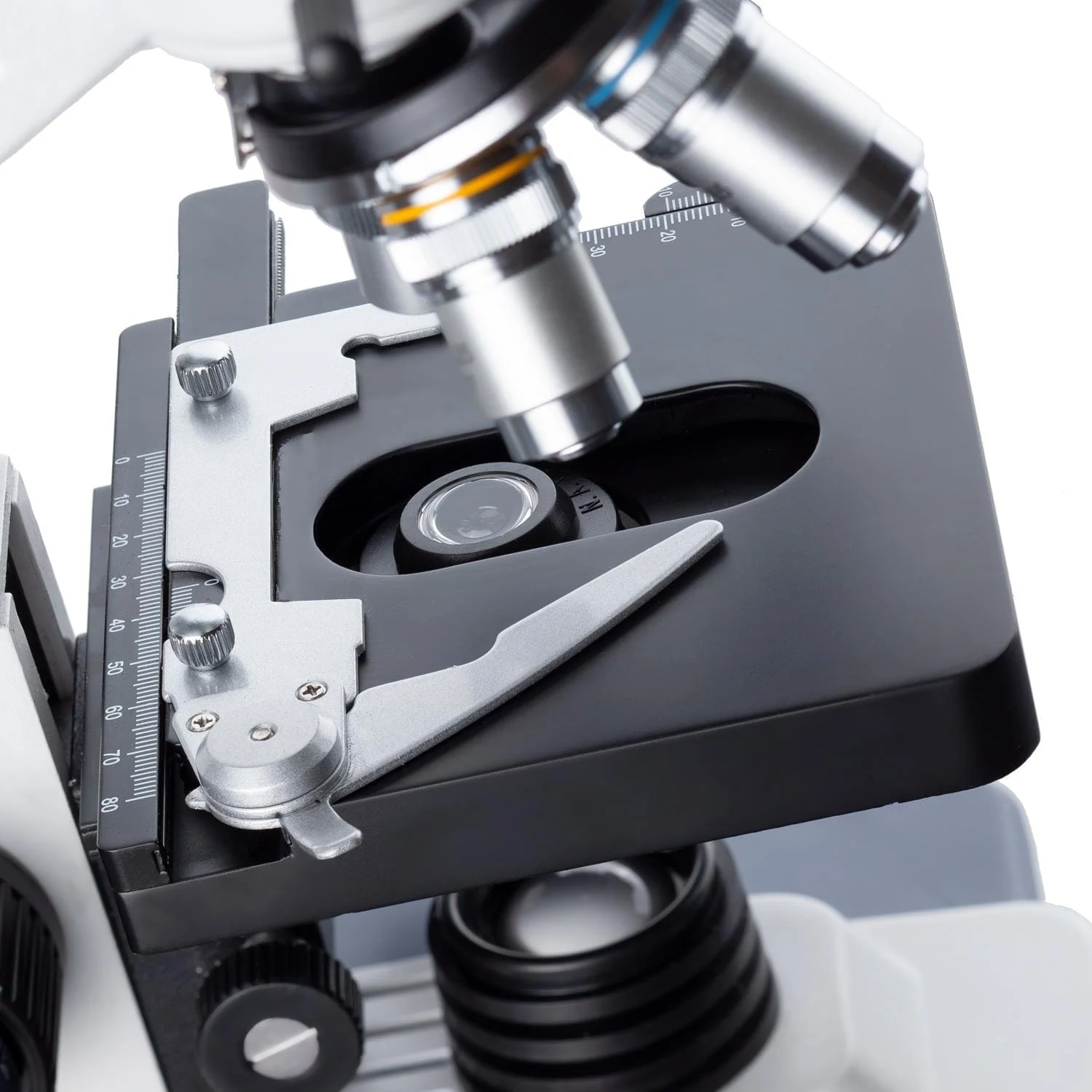 AmScope B120 Series LED Darkfield Binocular Compound Microscope with Siedentopf Head, 3D Mechanical Stage and Optional Digital Camera - Image 13