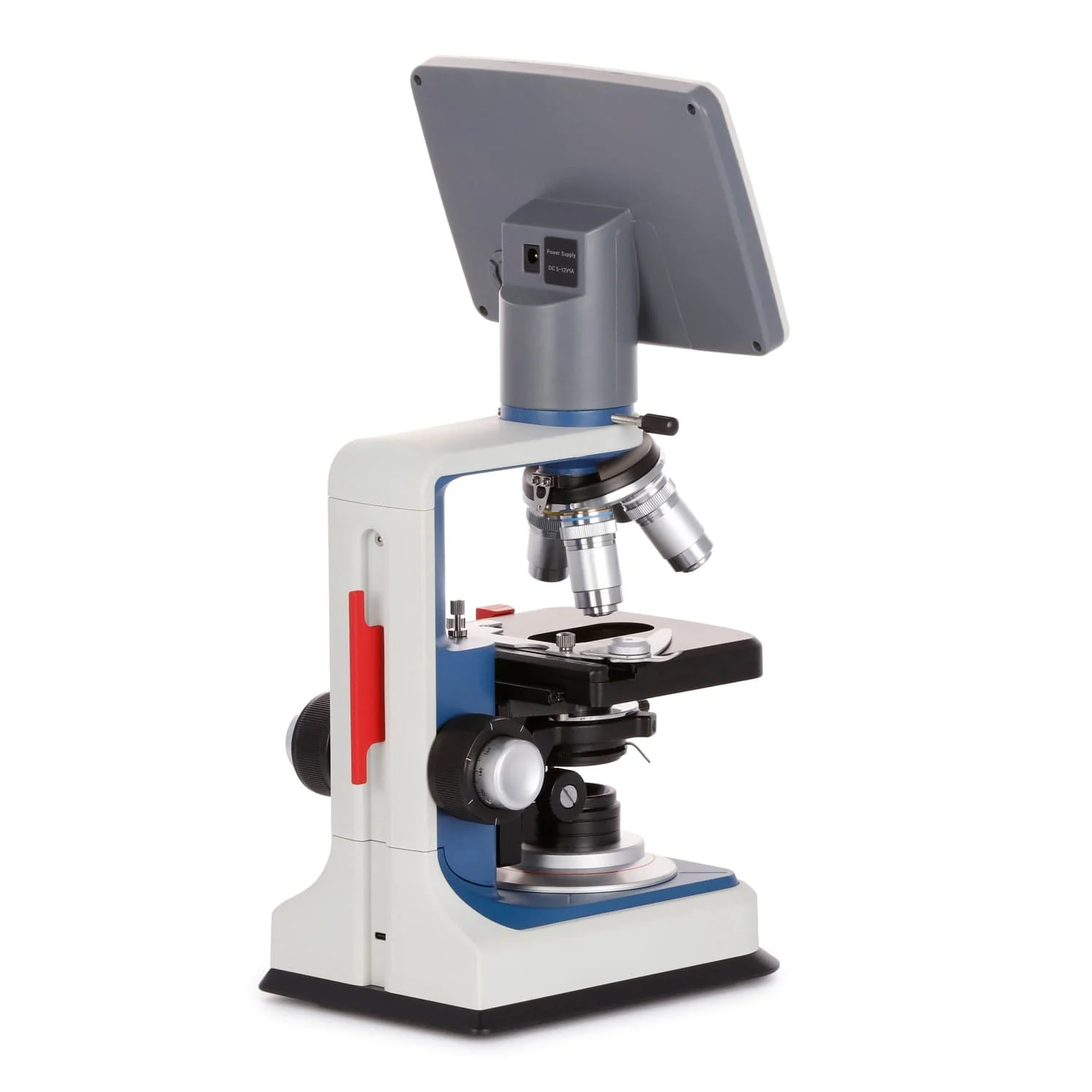 AmScope B120C-R Series USB-C Rechargeable Student Binocular Compound Microscope 40X-2500X Magnification with 7" Digital Display Camera Head - Image 2