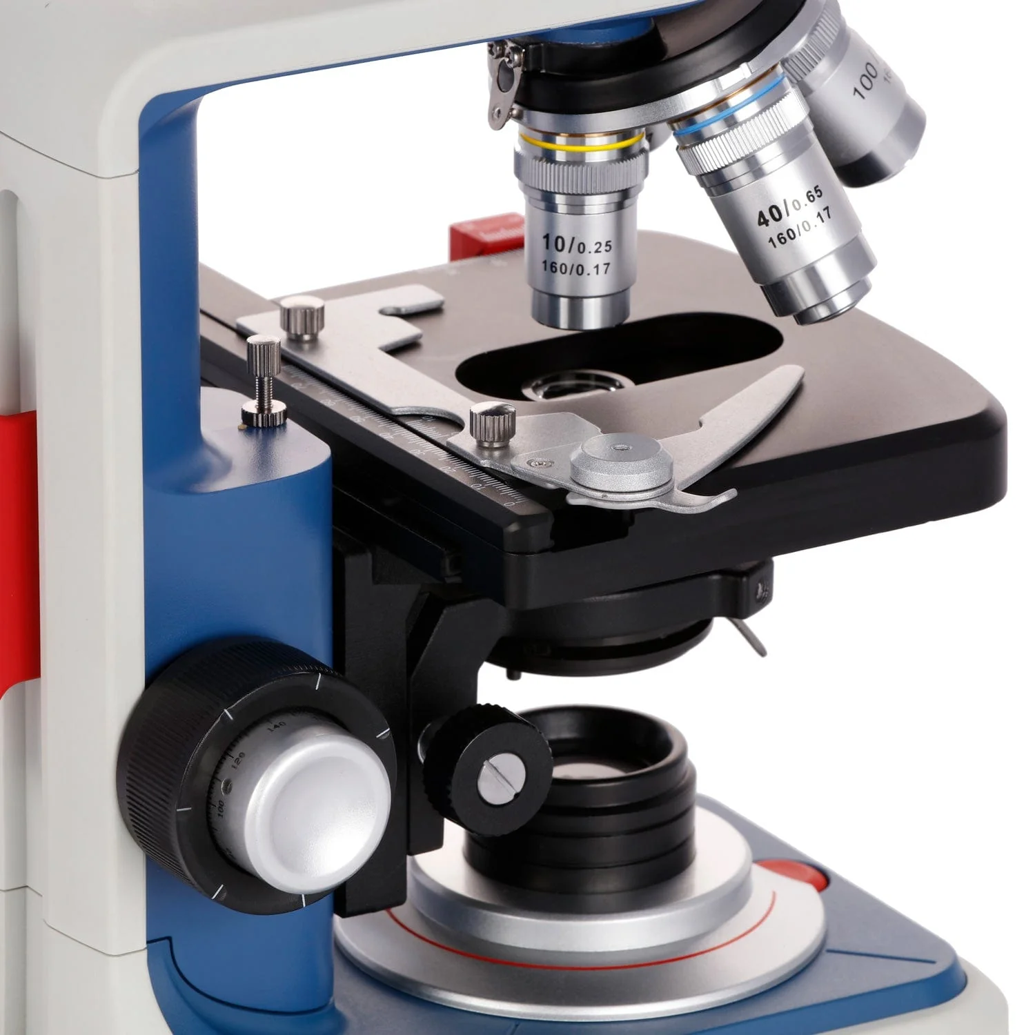 AmScope B120C-R Series USB-C Rechargeable Student Binocular Compound Microscope 40X-2500X Magnification with 7" Digital Display Camera Head - Image 3