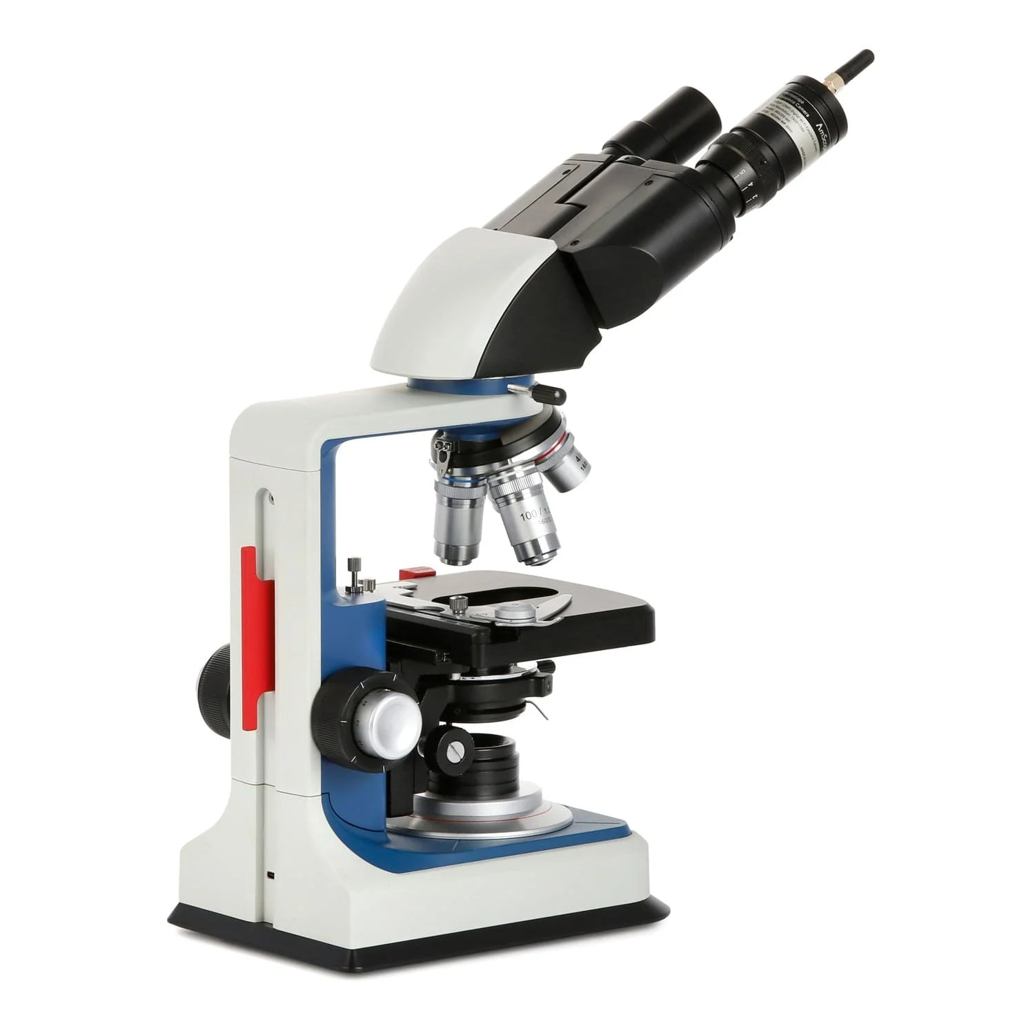 AmScope Binocular Compound Microscope 40X-2500X Magnification , Rechargeable & Portable, Student & Professional w/ LED, 3D Stage + Wi-Fi 2.0MP Digital Eyepiece Camera - Image 2