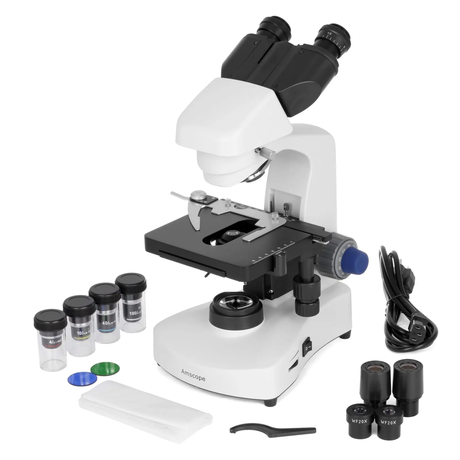 AmScope B340 Series Darkfield Binocular Compound Microscope with 3W LED and Optional Digital Camera - Image 6