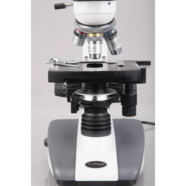 AmScope B360 Series Professional Siedentopf Binocular Compound Microscope with 1W LED, 3D Mechanical Stage and Optional Digital Camera - Image 9