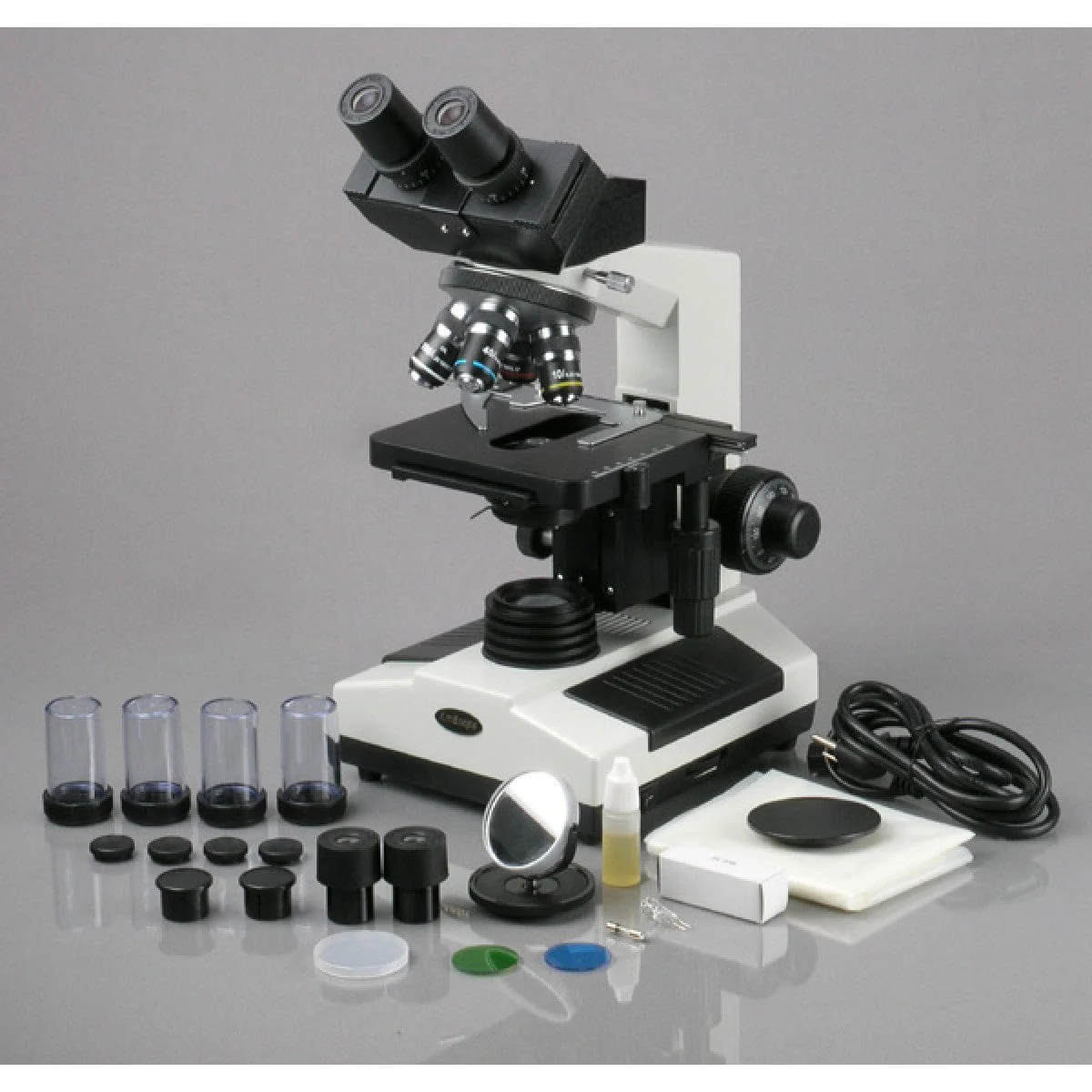 AmScope B390 Series Premium Darkfield Binocular Compound Microscope with 20W Halogen, Oil Condenser, 100X IRIS Objective and Optional Digital Camera - Image 14