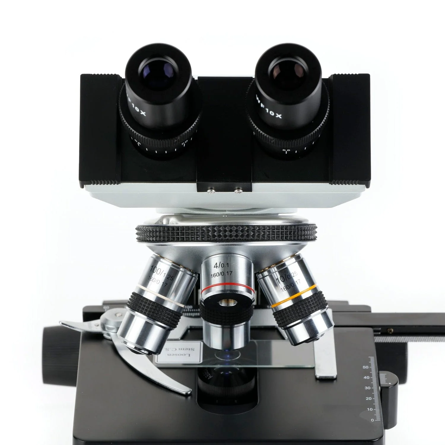 AmScope B400 Series Biological Binocular Compound Microscope with LED Light, 3D Mechanical Stage and Optional Digital Camera - Image 14