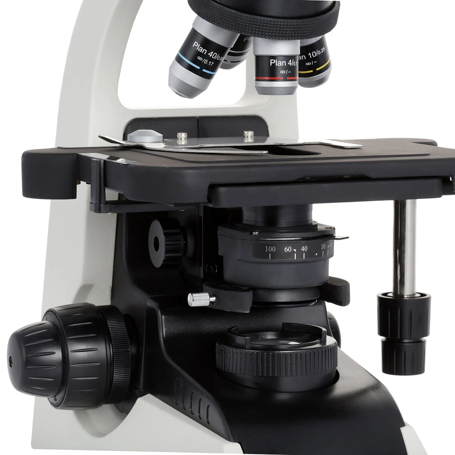 AmScope Outlet B650 Series Infinity-Corrected Plan Biological Binocular Compound Microscope with 20W Halogen, 3D Mechanical Stage and Optional Digital Camera - Image 14