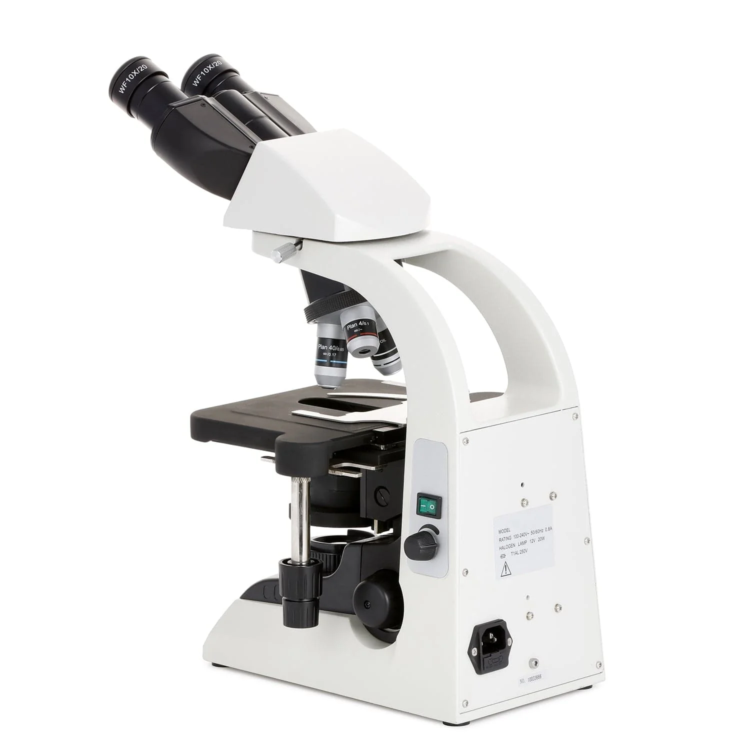 AmScope Outlet B650 Series Infinity-Corrected Plan Biological Binocular Compound Microscope with 20W Halogen, 3D Mechanical Stage and Optional Digital Camera - Image 9